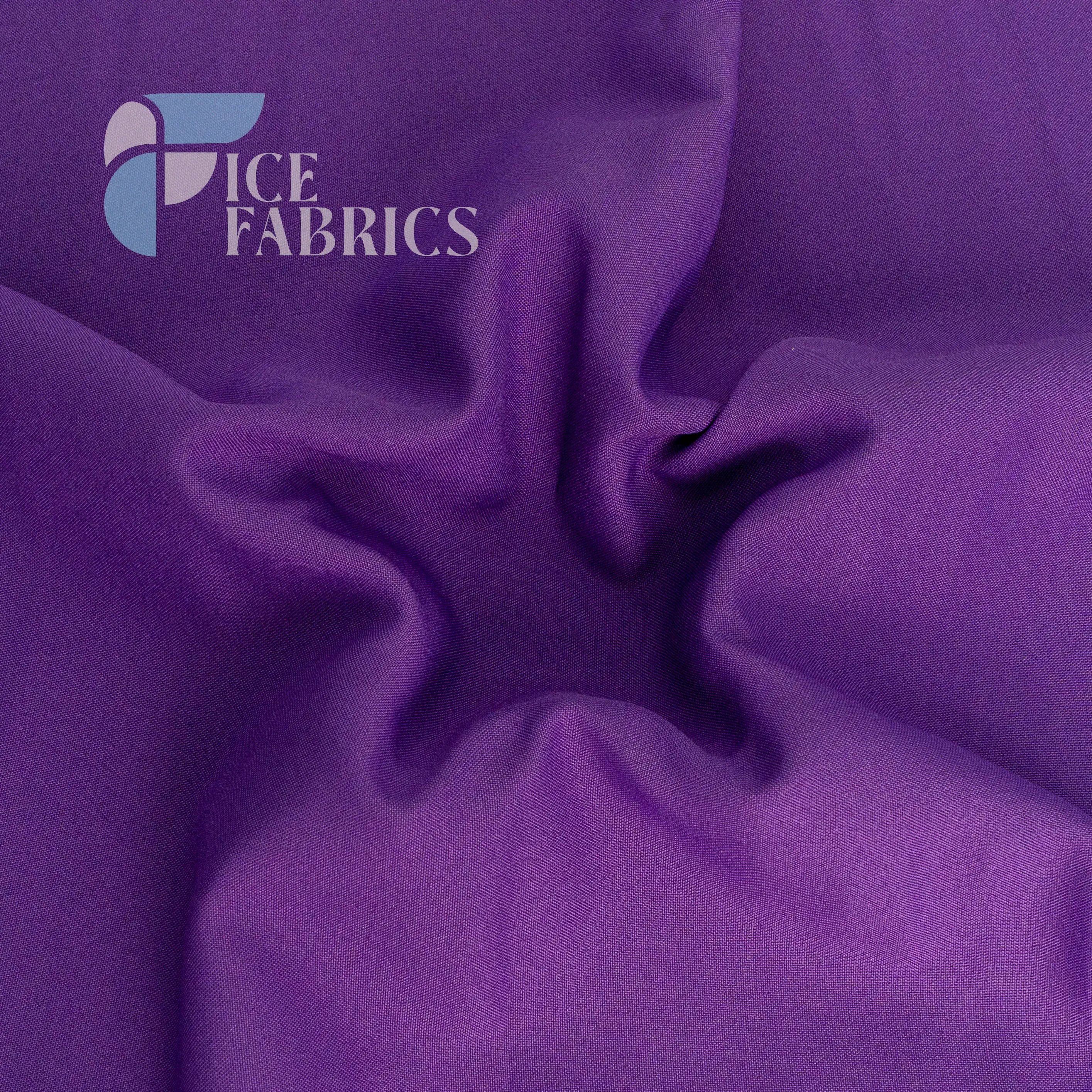 Purple Solid Poly Poplin Fabric By The Yard