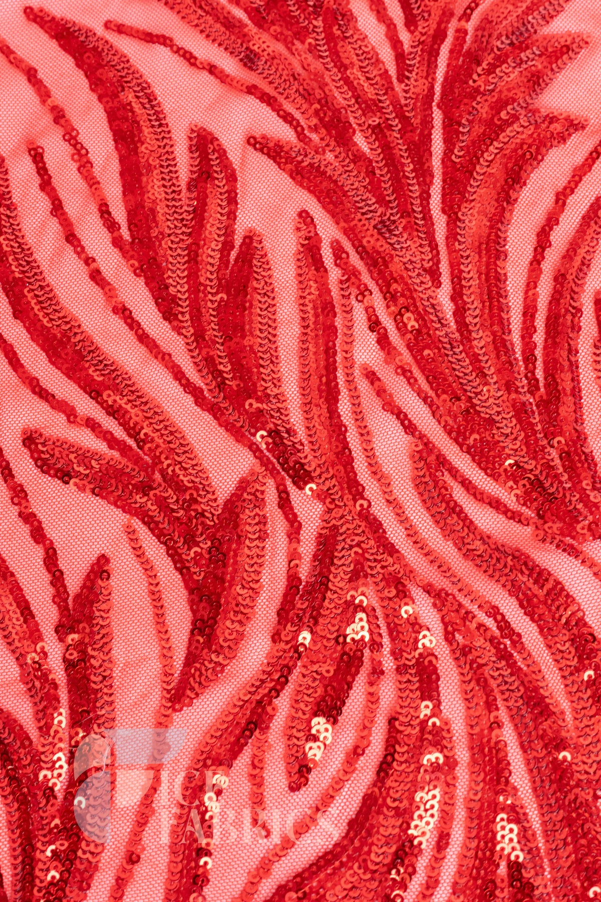 Flame 4 Way Stretch Sequin Spandex Fabric