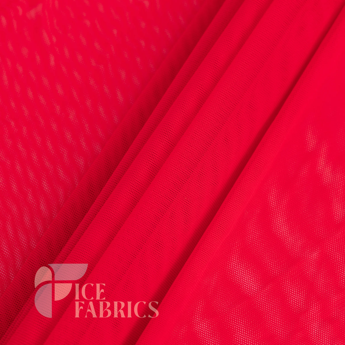 Red Flex Power Mesh 4 Way Stretch Nylon Fabric