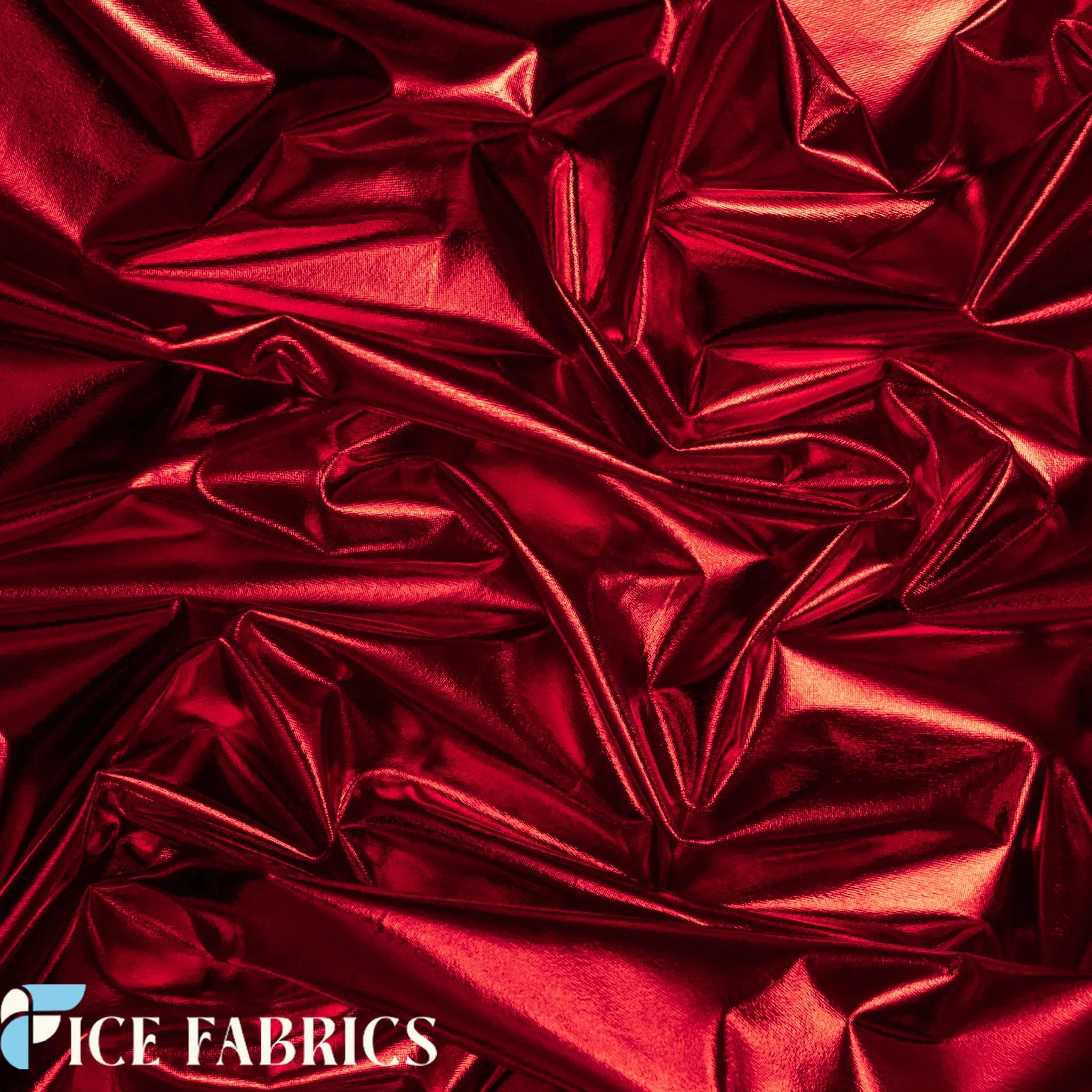Red 4 Way Stretch Shiny Spandex Fabric 