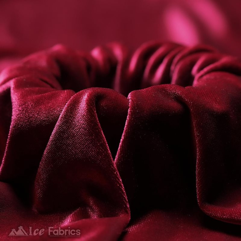 Ice Fabrics Stretch Velvet Fabric Soft and Smooth ICE FABRICS Red