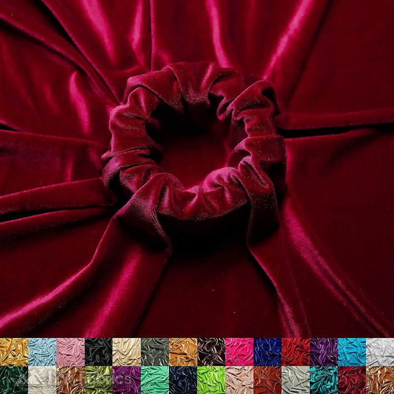 Ice Fabrics Stretch Velvet Fabric Soft and Smooth ICE FABRICS Red