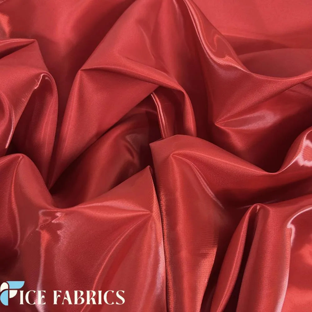 Red Reflective Liquid Crystal Silky Satin Fabric