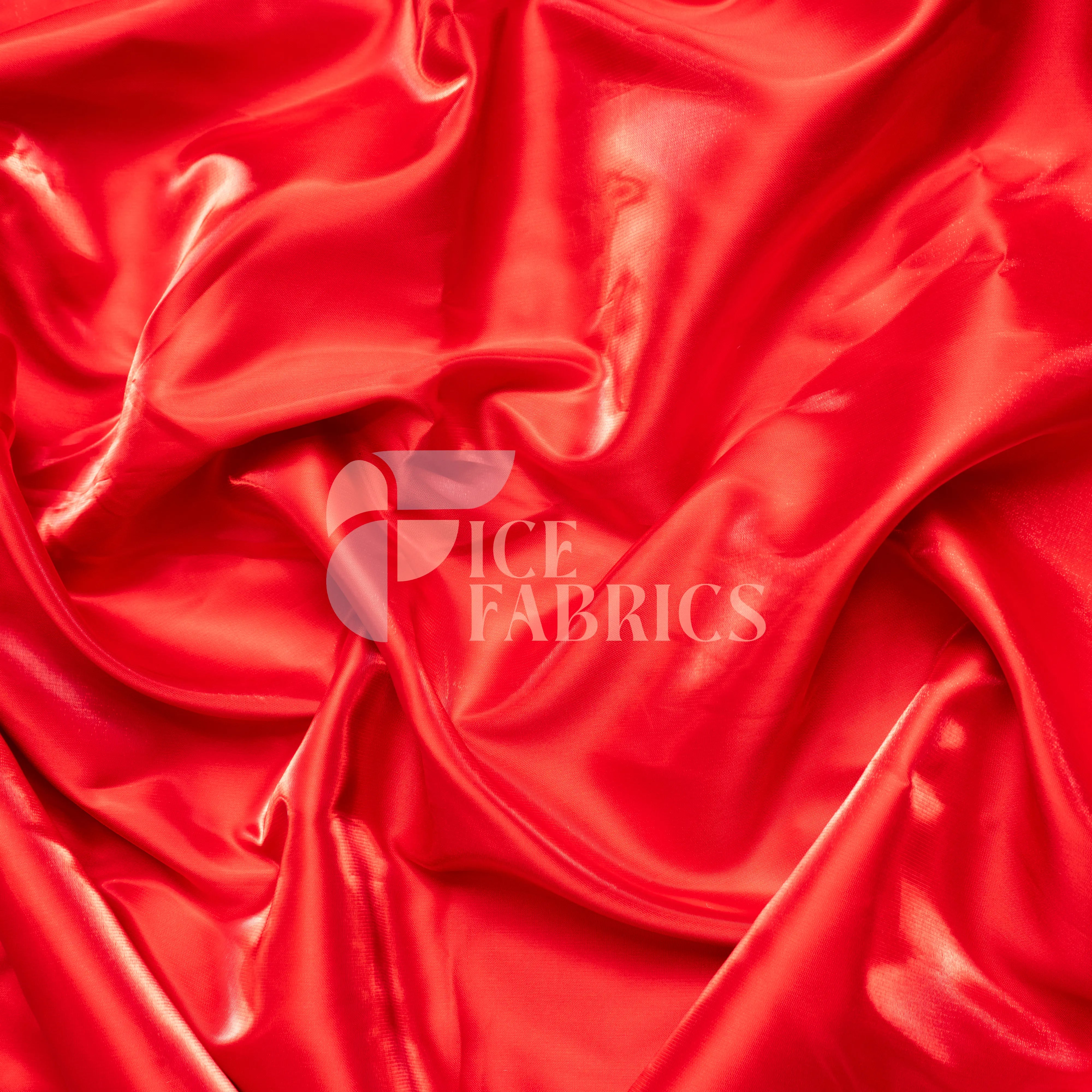 Red Liquid Crystal Silky Satin Fabric