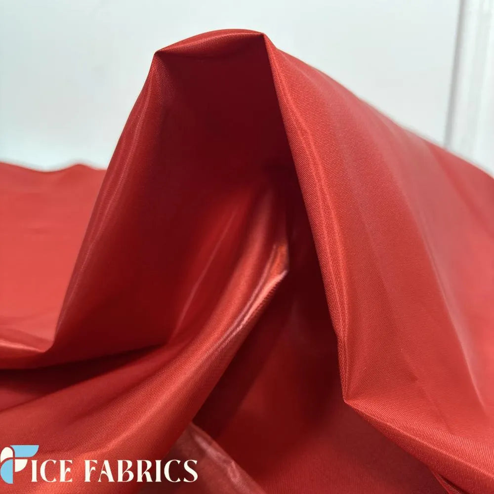 Red Reflective Liquid Crystal Silky Satin Fabric