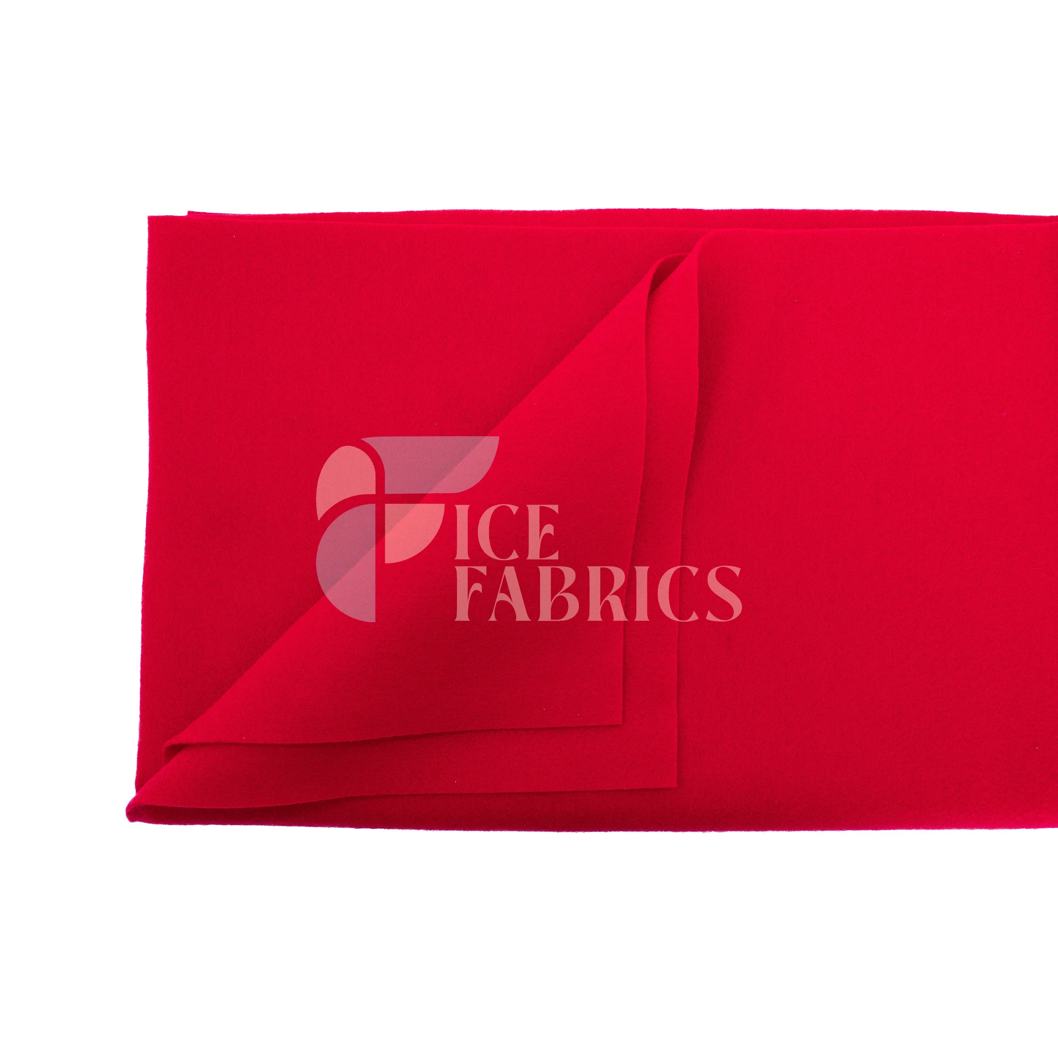 Red Acrylic Felt Fabric / 1.6mm Thick _ 72” Wide ICE FABRICS By The Yard