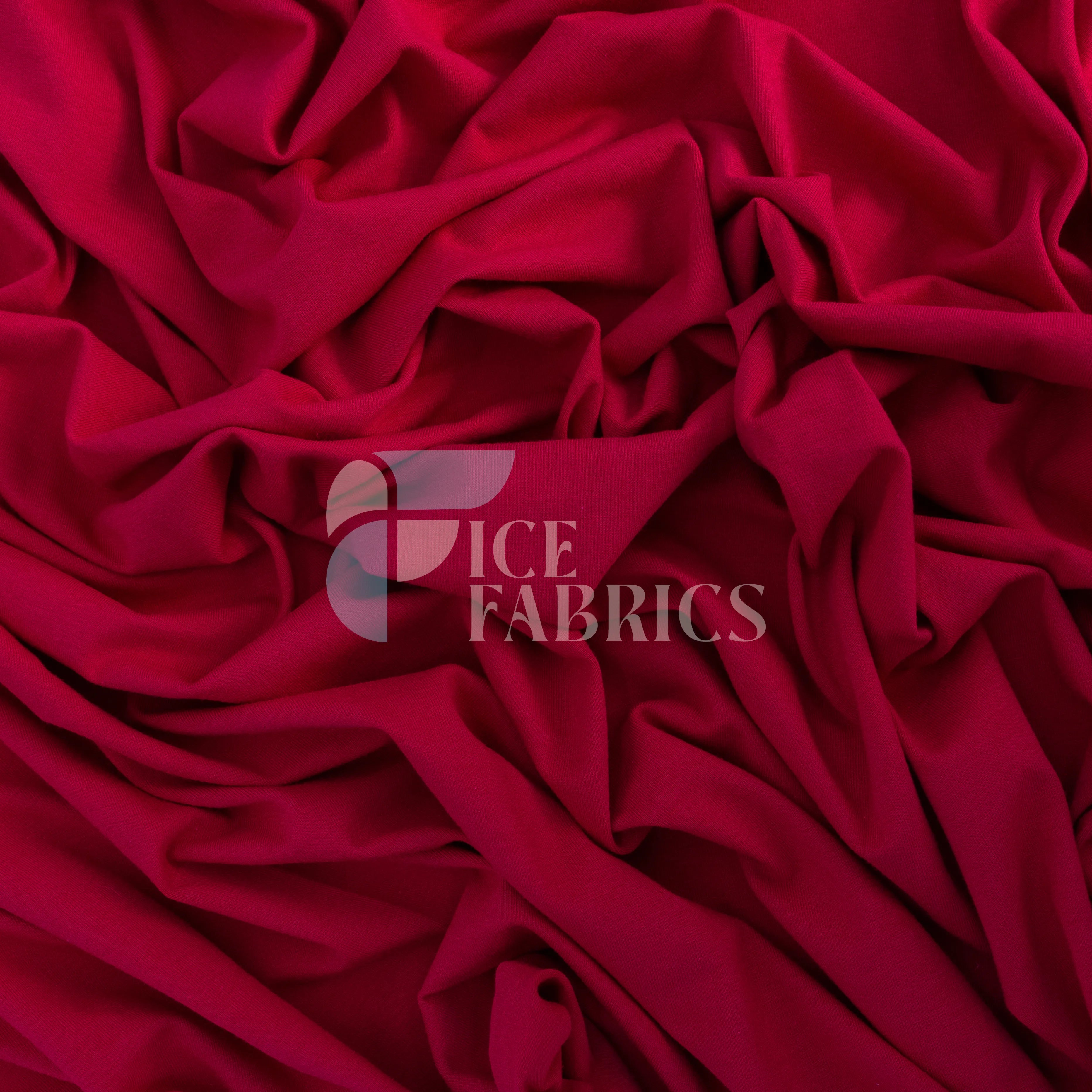 Red Cotton Spandex Jersey Fabric | FlexCot
