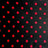 Red Dot on Black 1/2" Polka Dot Poly Cotton Fabric By the Yard