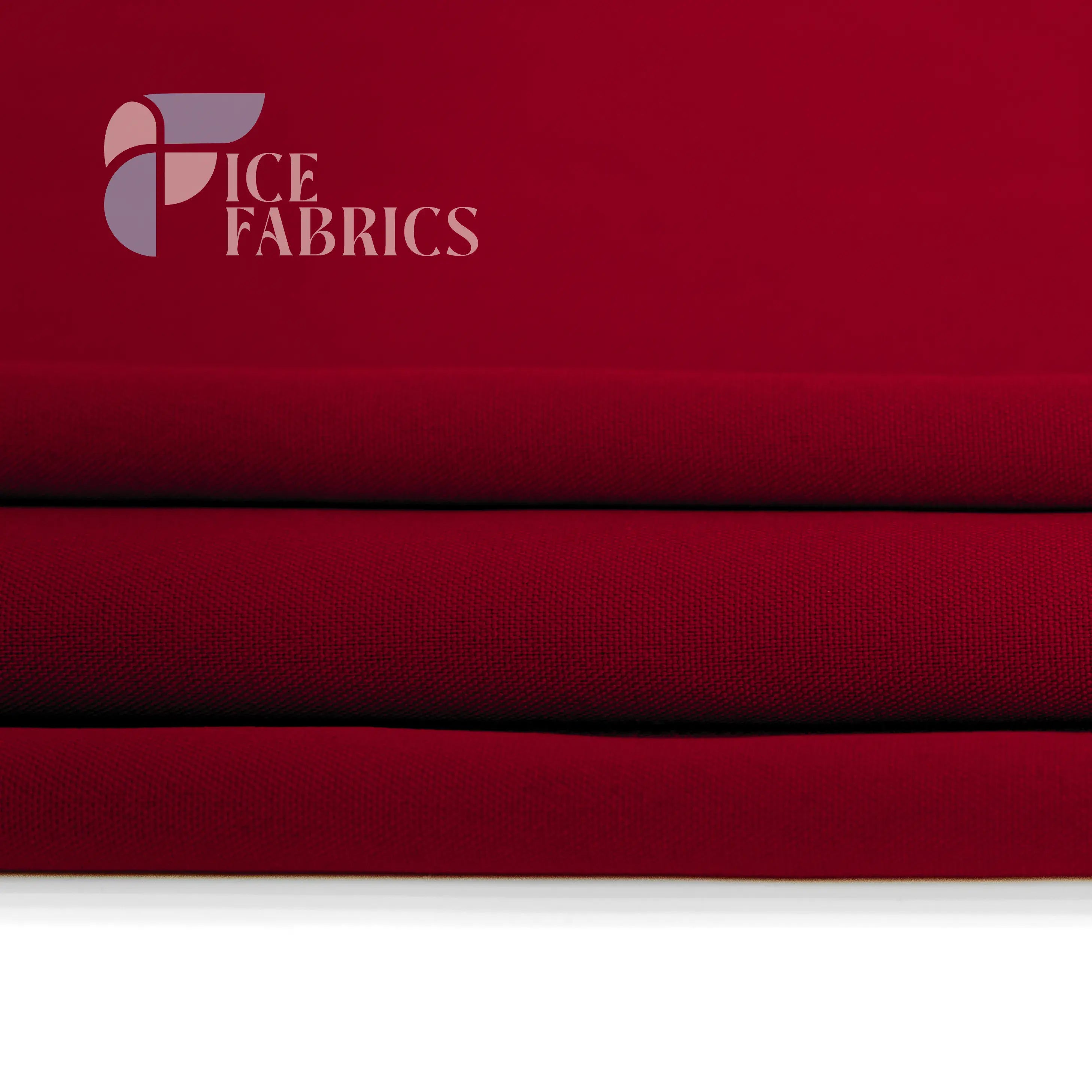 Red Solid Poly Poplin Fabric By The Yard