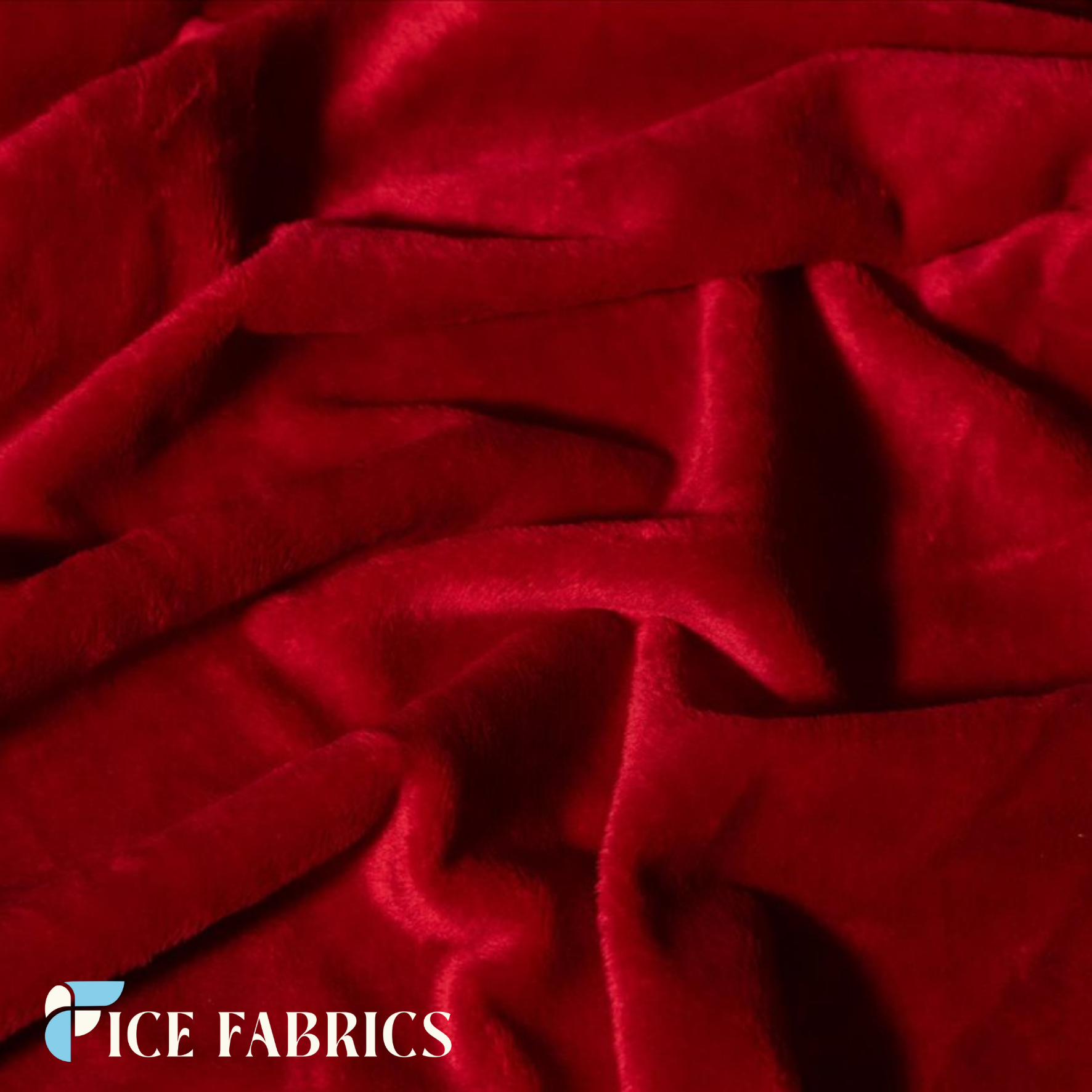 Red Rich Solid Minky Fabric By The Roll ( 20 Yards ) Wholesale Fabric