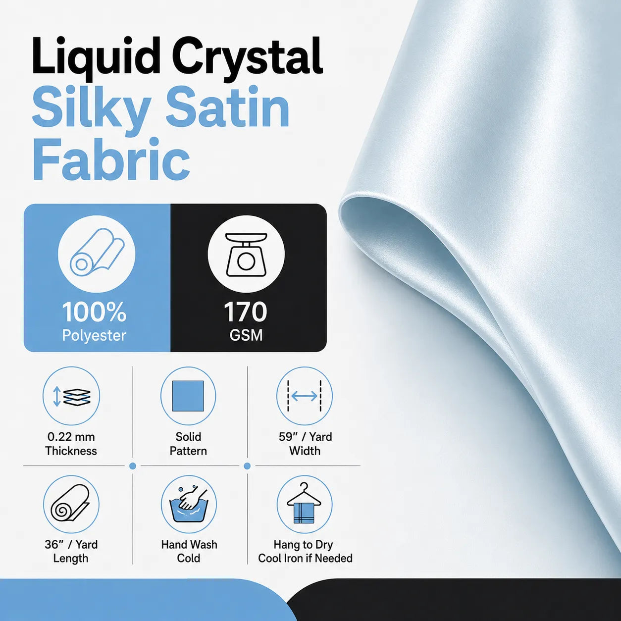 Reflective Liquid Crystal Silky Satin Fabric Details