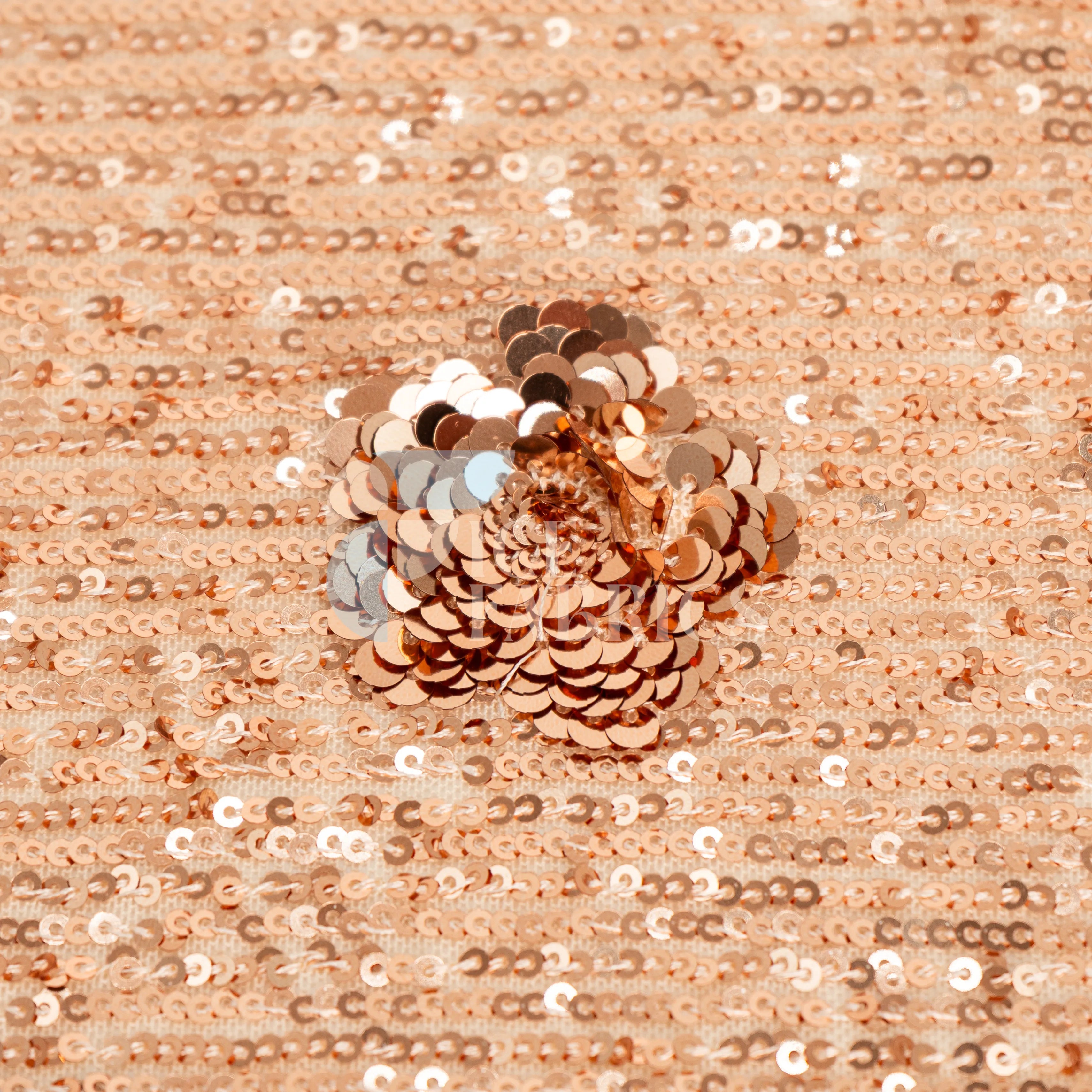 Celeste 3D Floral Stretch Sequin Fabric