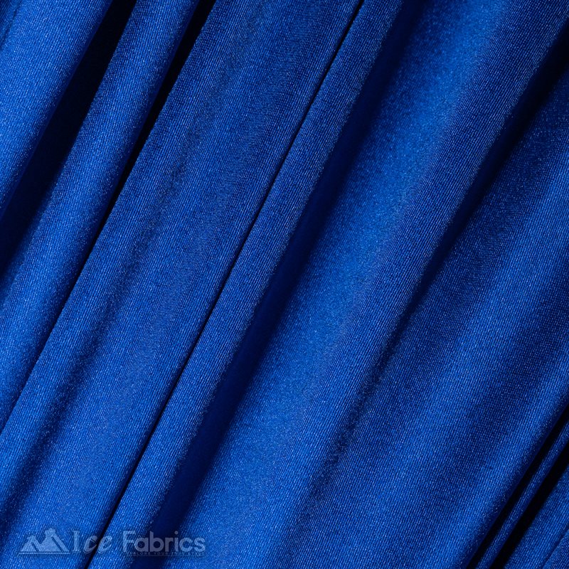 4 Way Stretch Silky Satin Wholesale Fabric By The Roll (20 Yards ) ICE FABRICS |Royal Blue