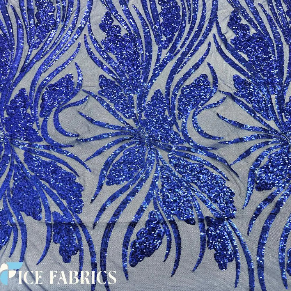 Royal Blue Stretch Sequin Fabric