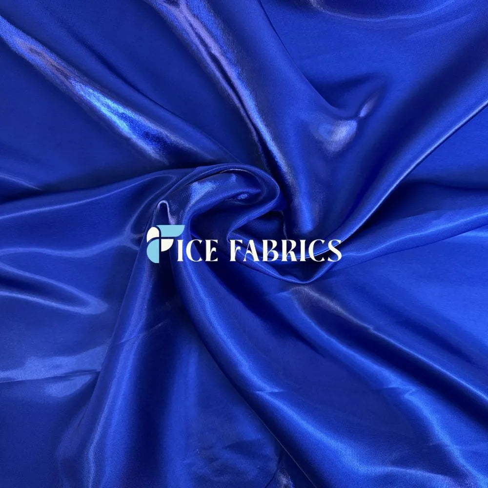 Royal Blue Reflective Liquid Crystal Silky Satin Fabric