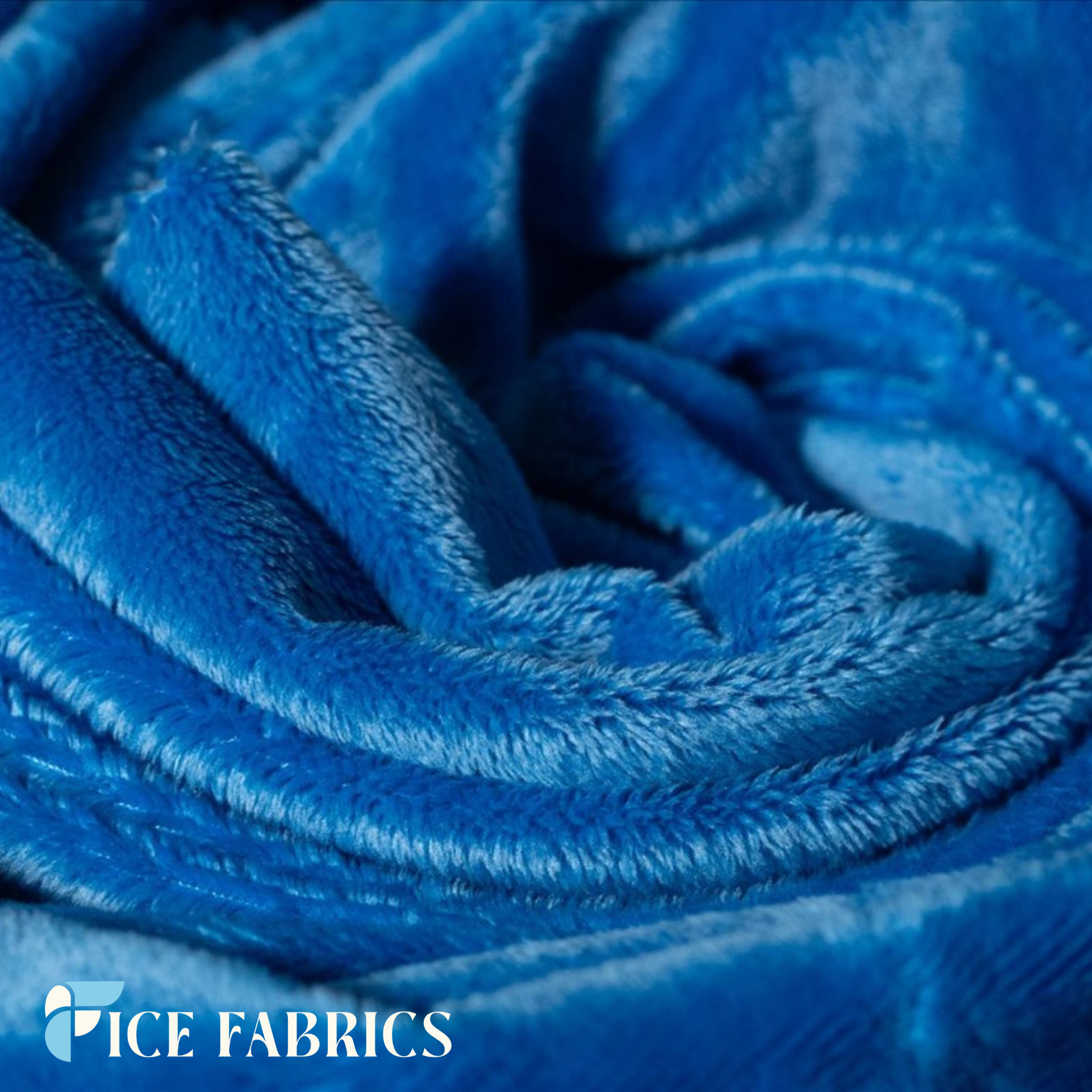 Royal Blue Solid Minky Fabric by The Yard