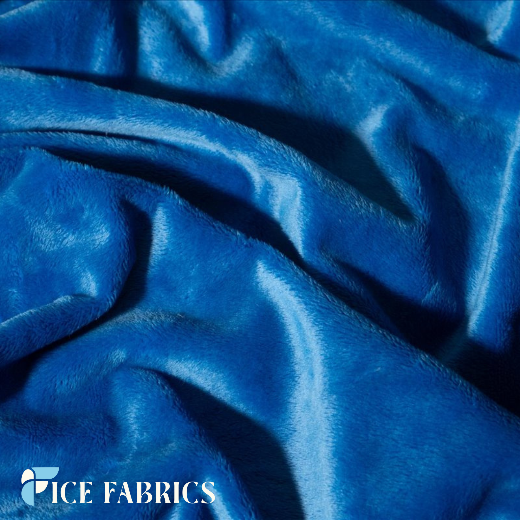 Royal Blue Solid Minky Fabric by The Yard