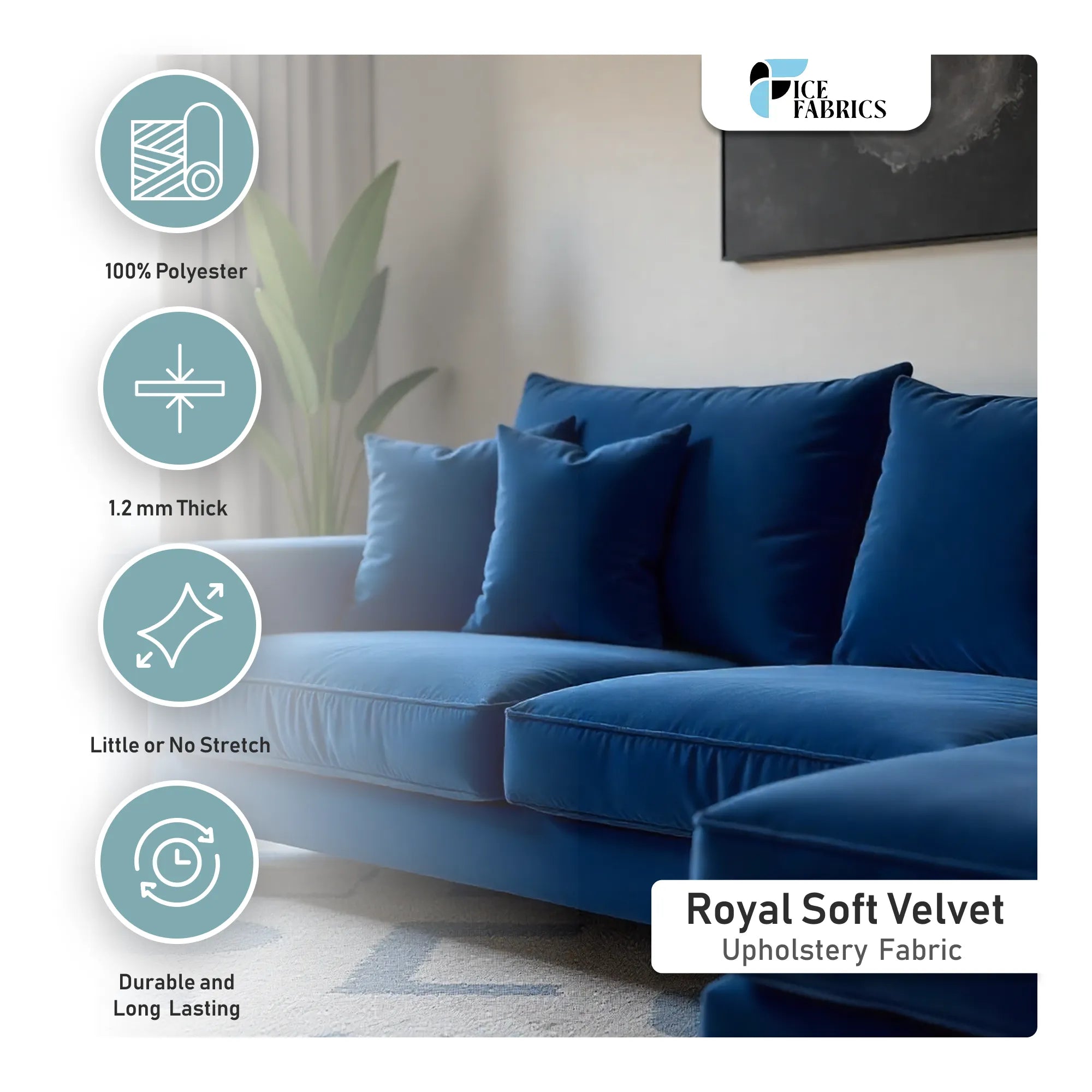 Royal Soft Velvet Upholstery Fabric