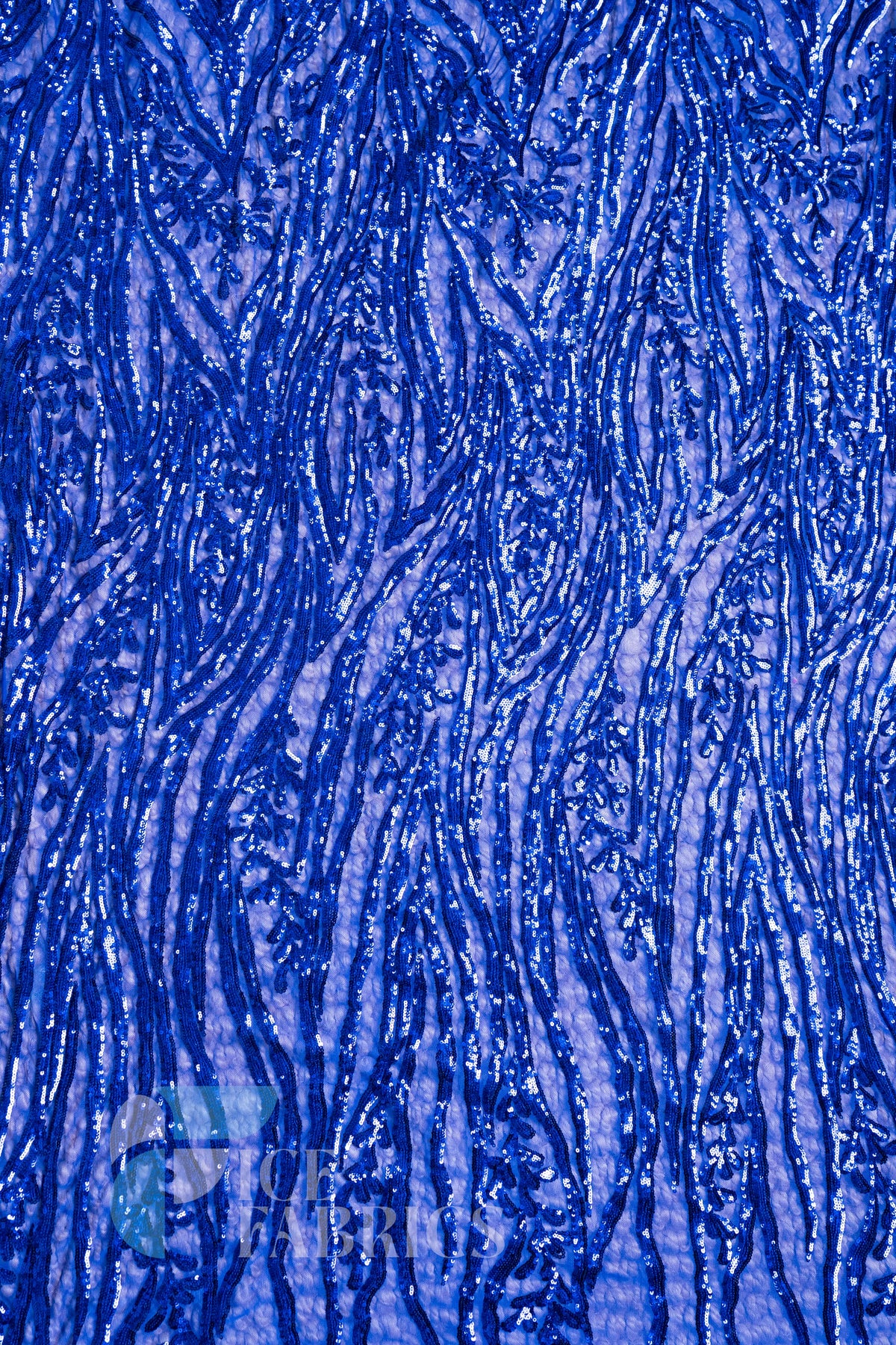 Wild Vine 4 Way Stretch Sequin Fabric on Mesh