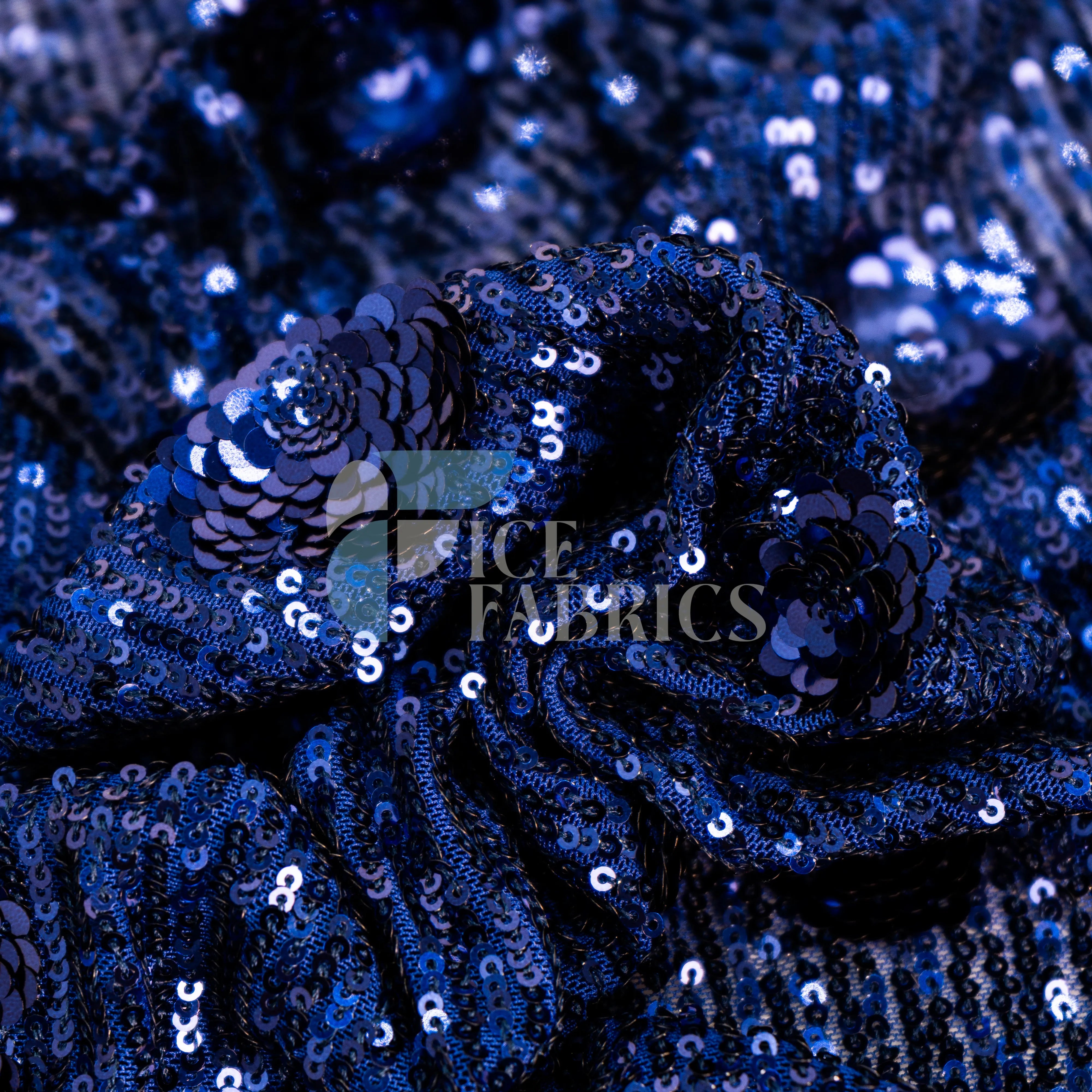 Celeste 3D Floral Stretch Sequin Fabric