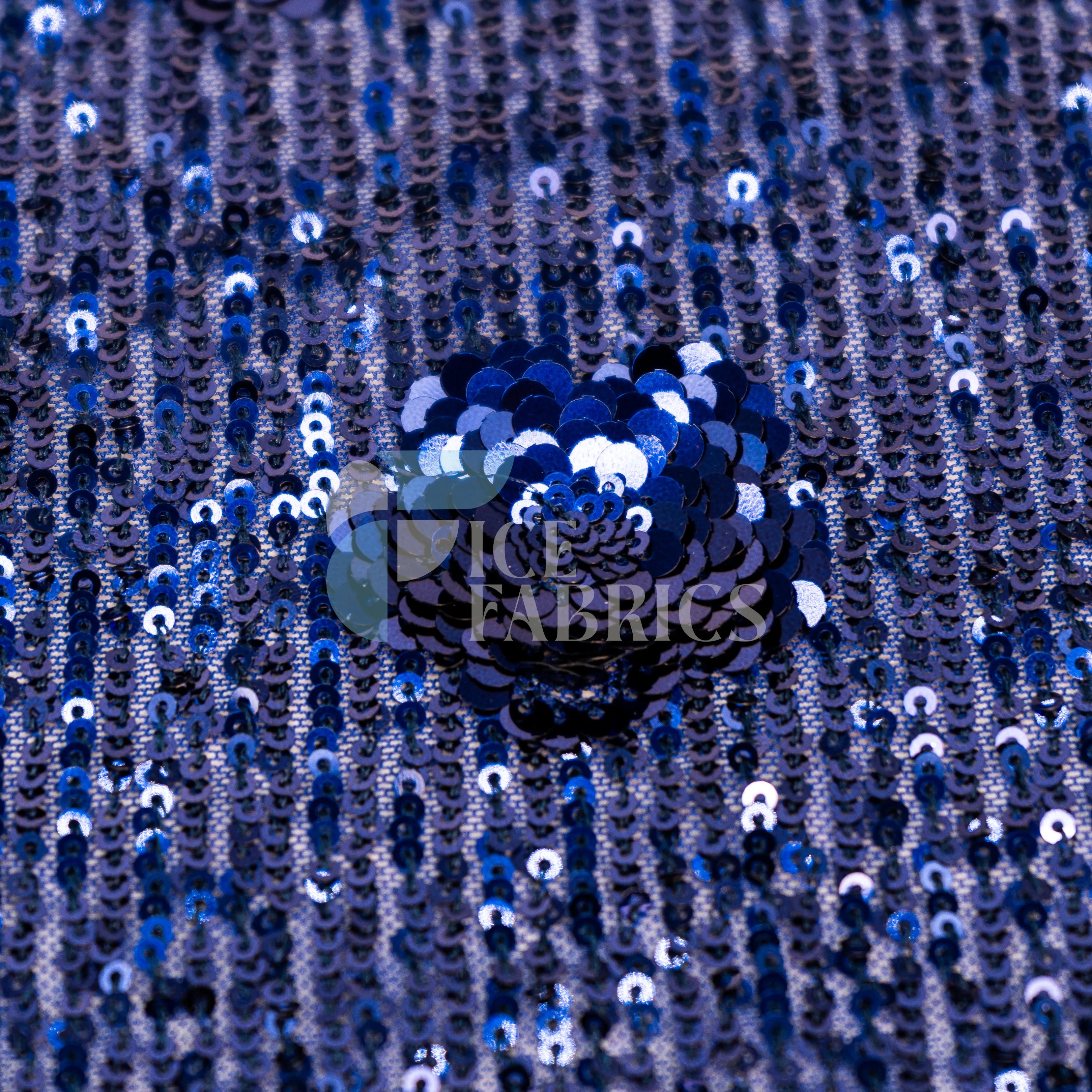 Celeste 3D Floral Stretch Sequin Fabric