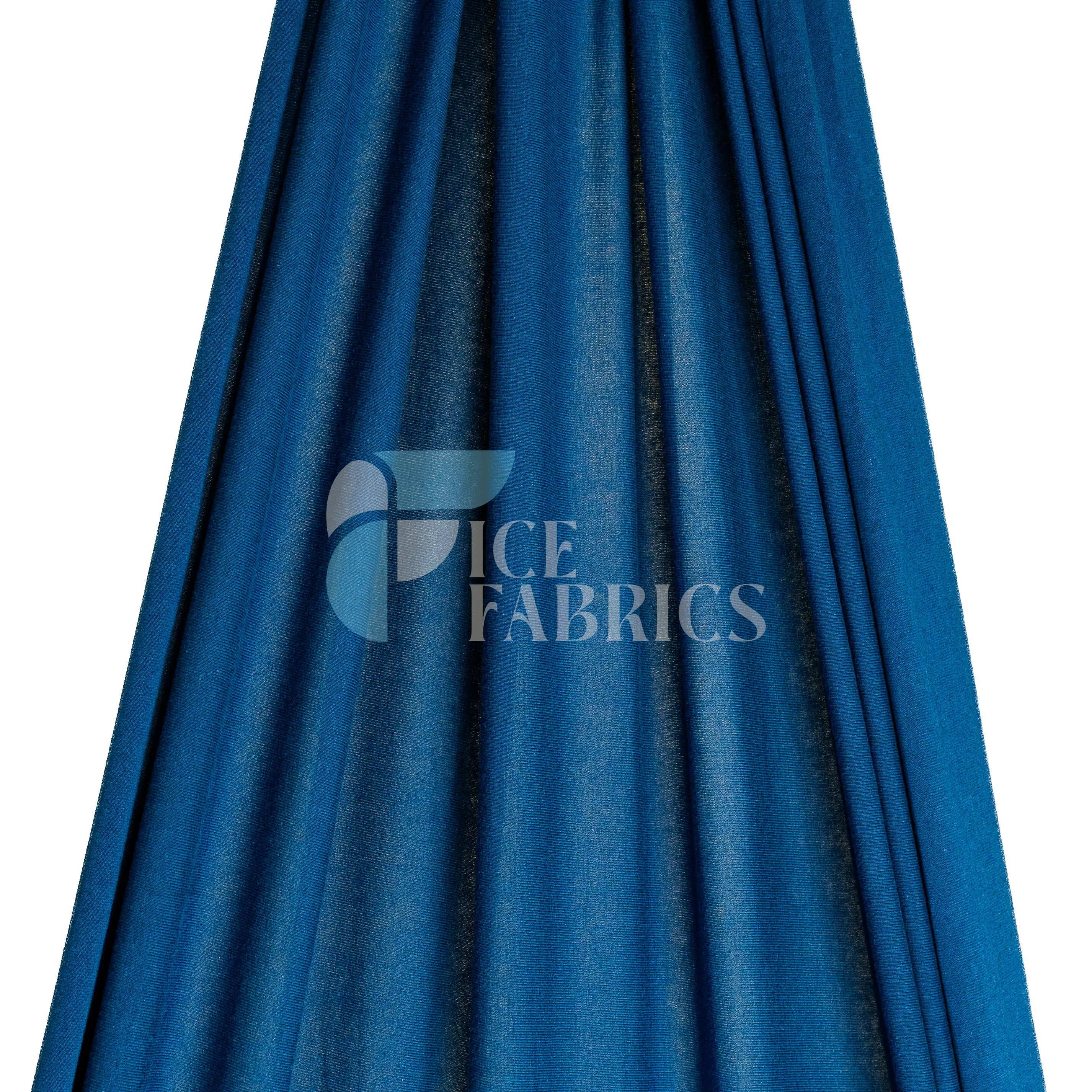 Royal Blue Cotton Spandex Jersey Fabric | FlexCot