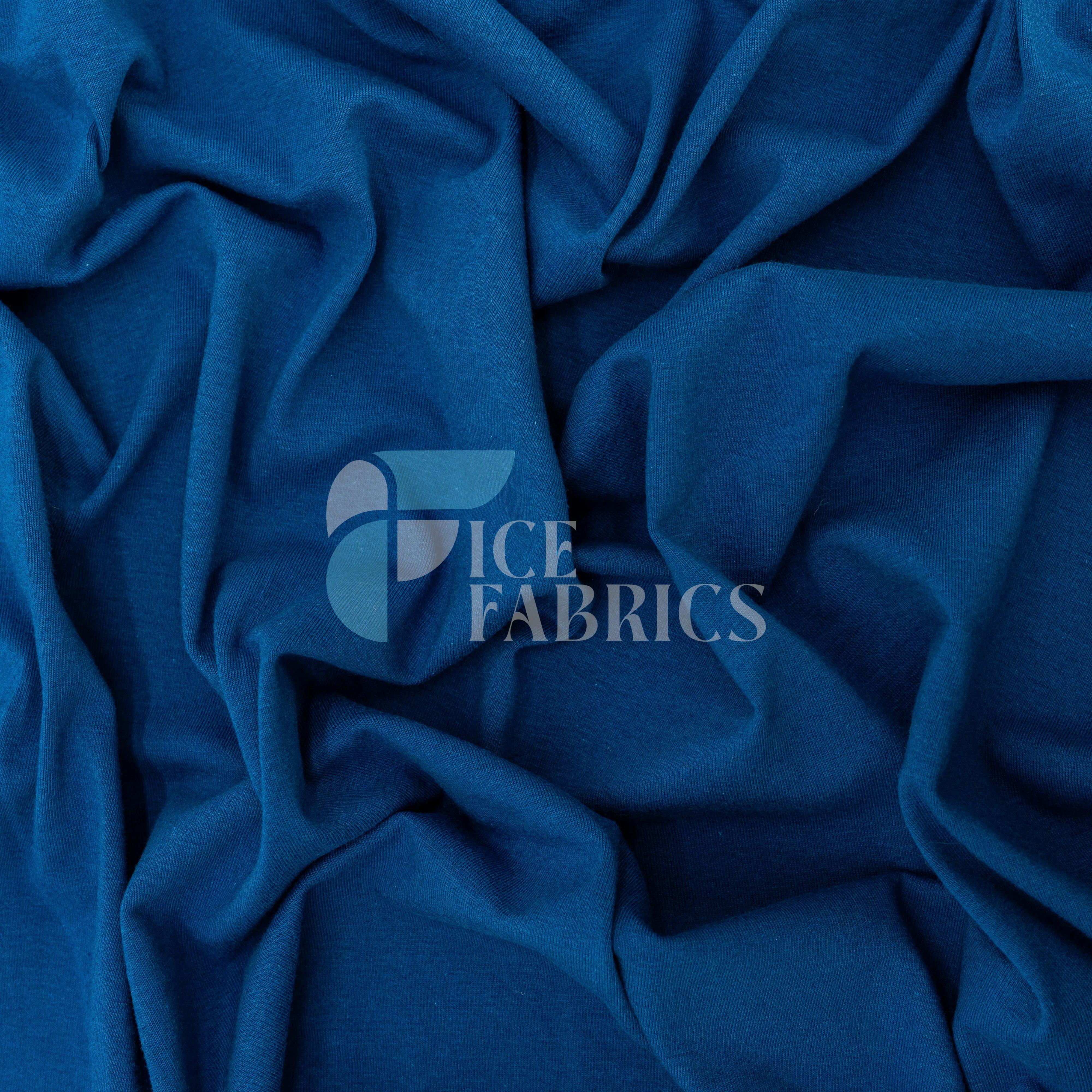 Royal Blue Cotton Spandex Jersey Fabric | FlexCot