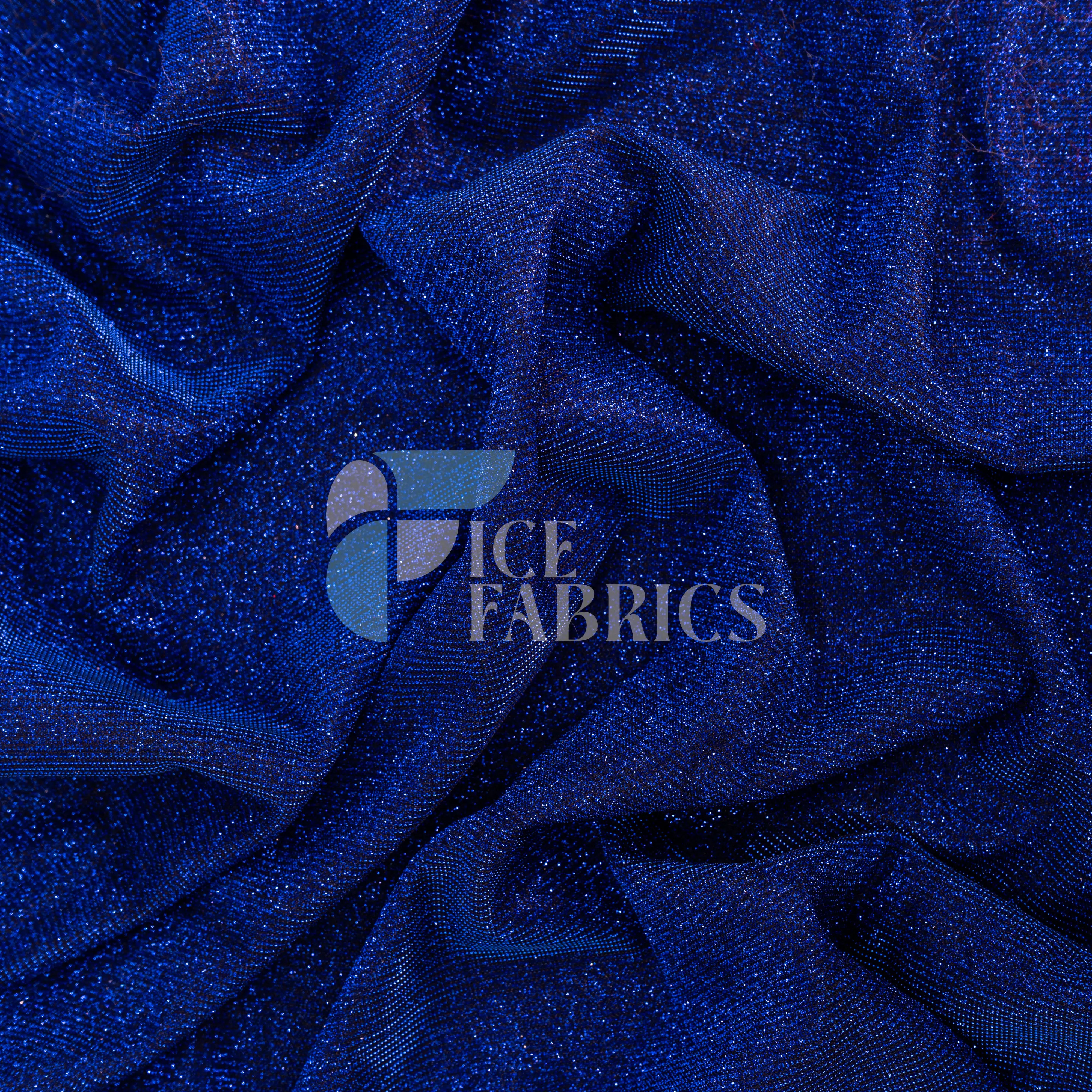 Royal Lurex Sparkle Glitter Knit Spandex Fabric