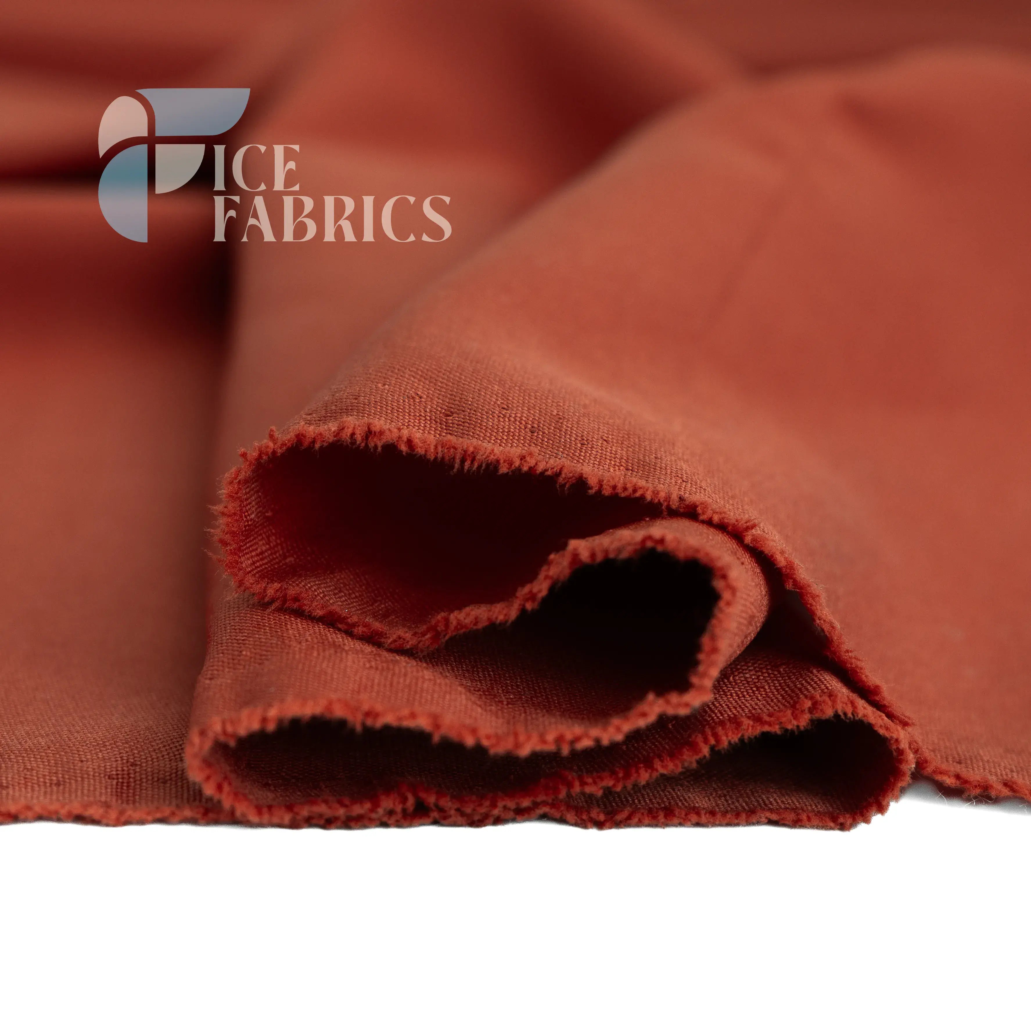 Rust Solid Poly Poplin Fabric By The Yard