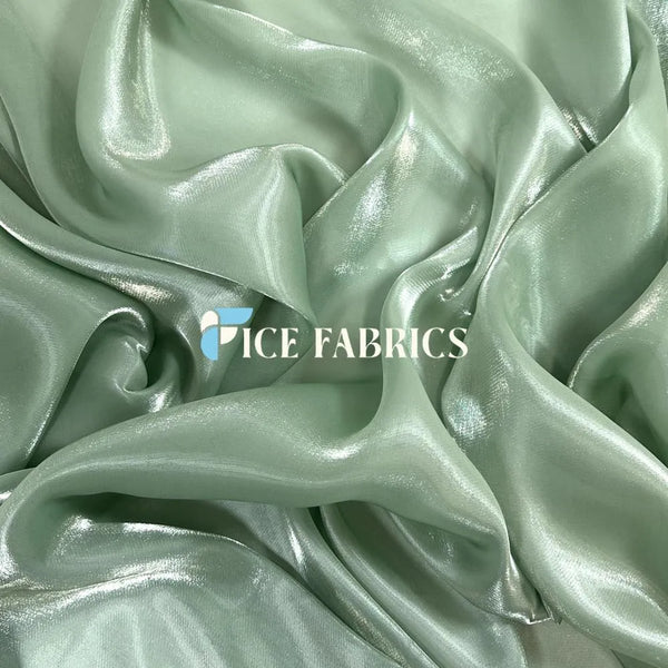 画材 Green gold chiffon Gold Green Marble Patterned Silky Chiffon Fabric -(printed