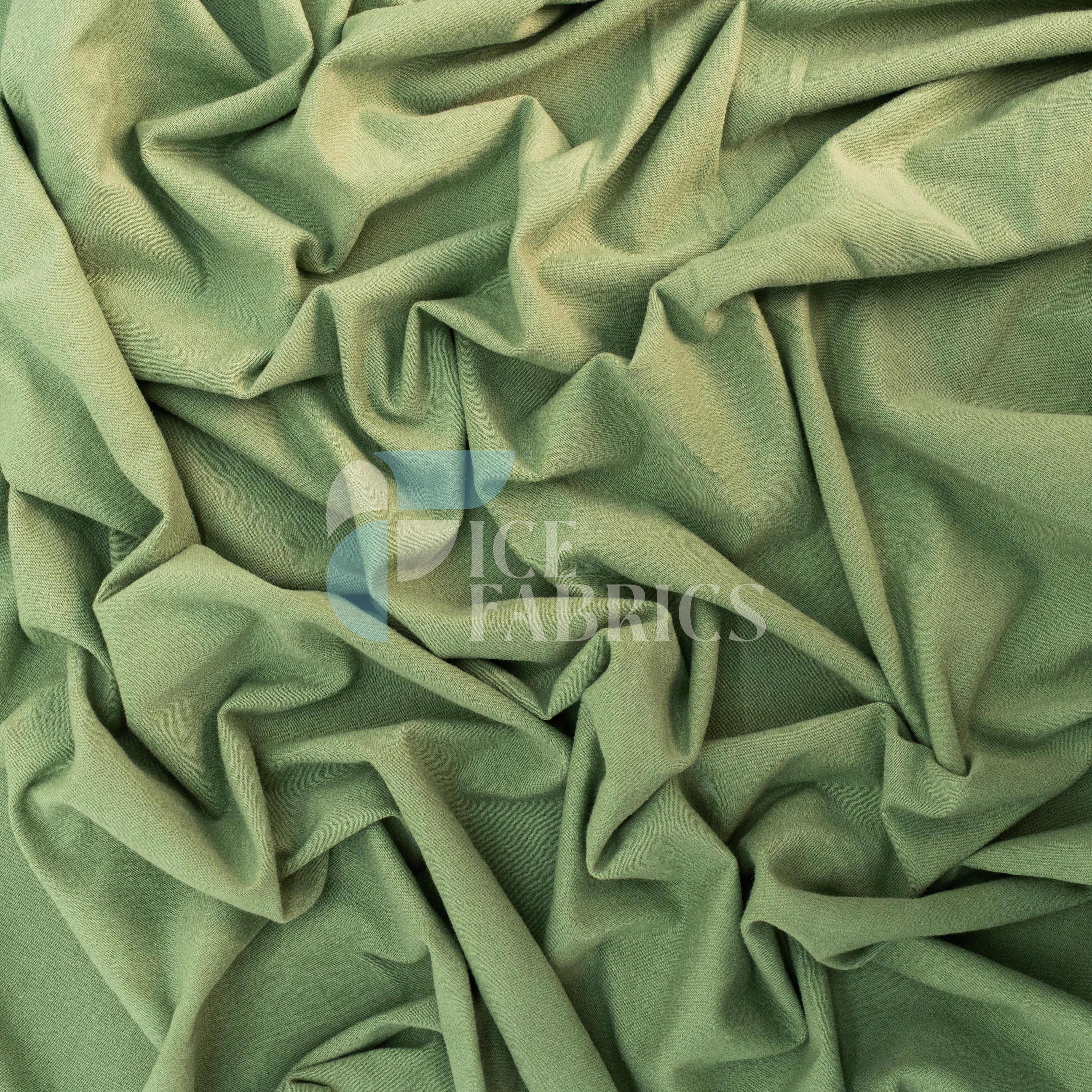 Sage Cotton Spandex Jersey Fabric | FlexCot