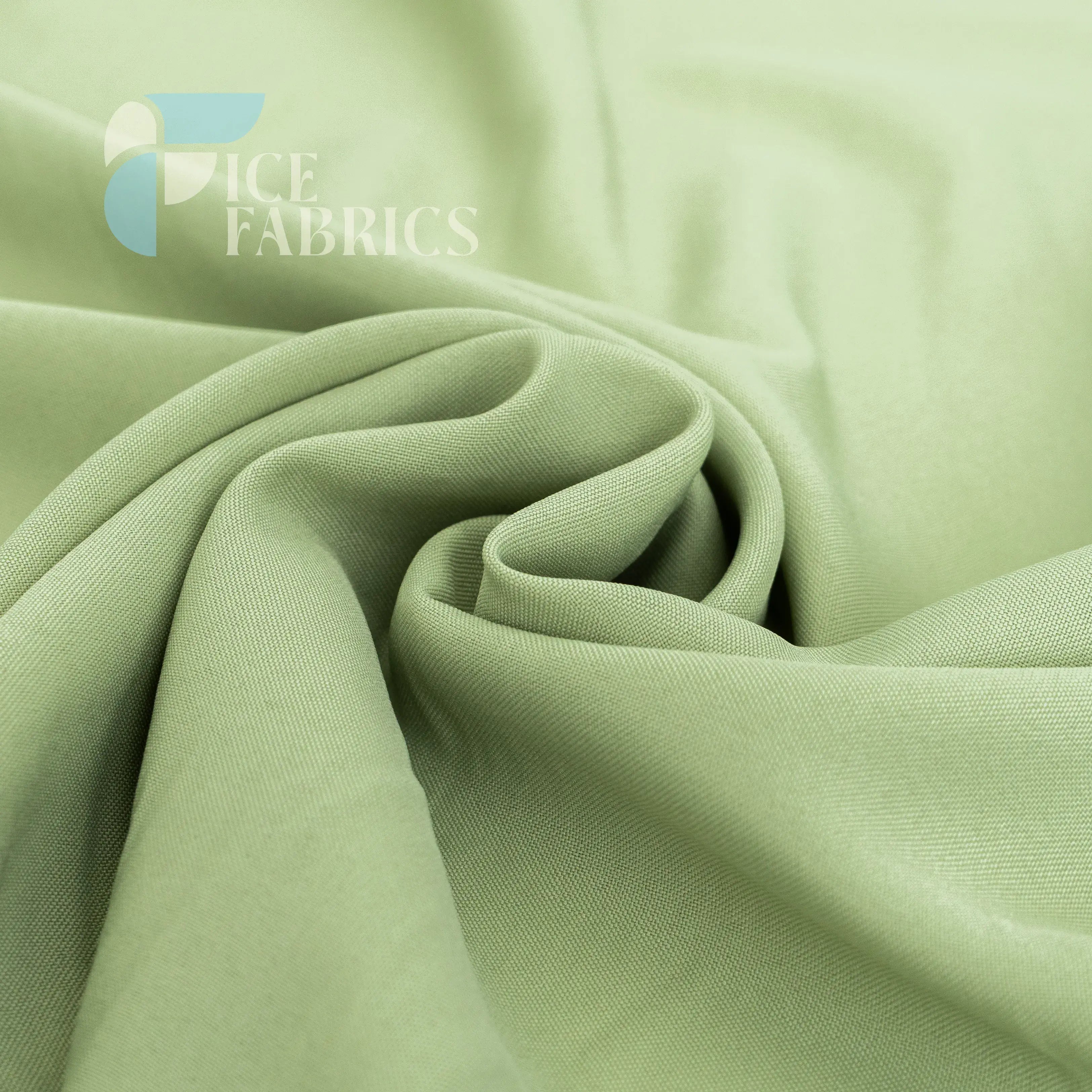 Sage Solid Poly Poplin Fabric By The Yard