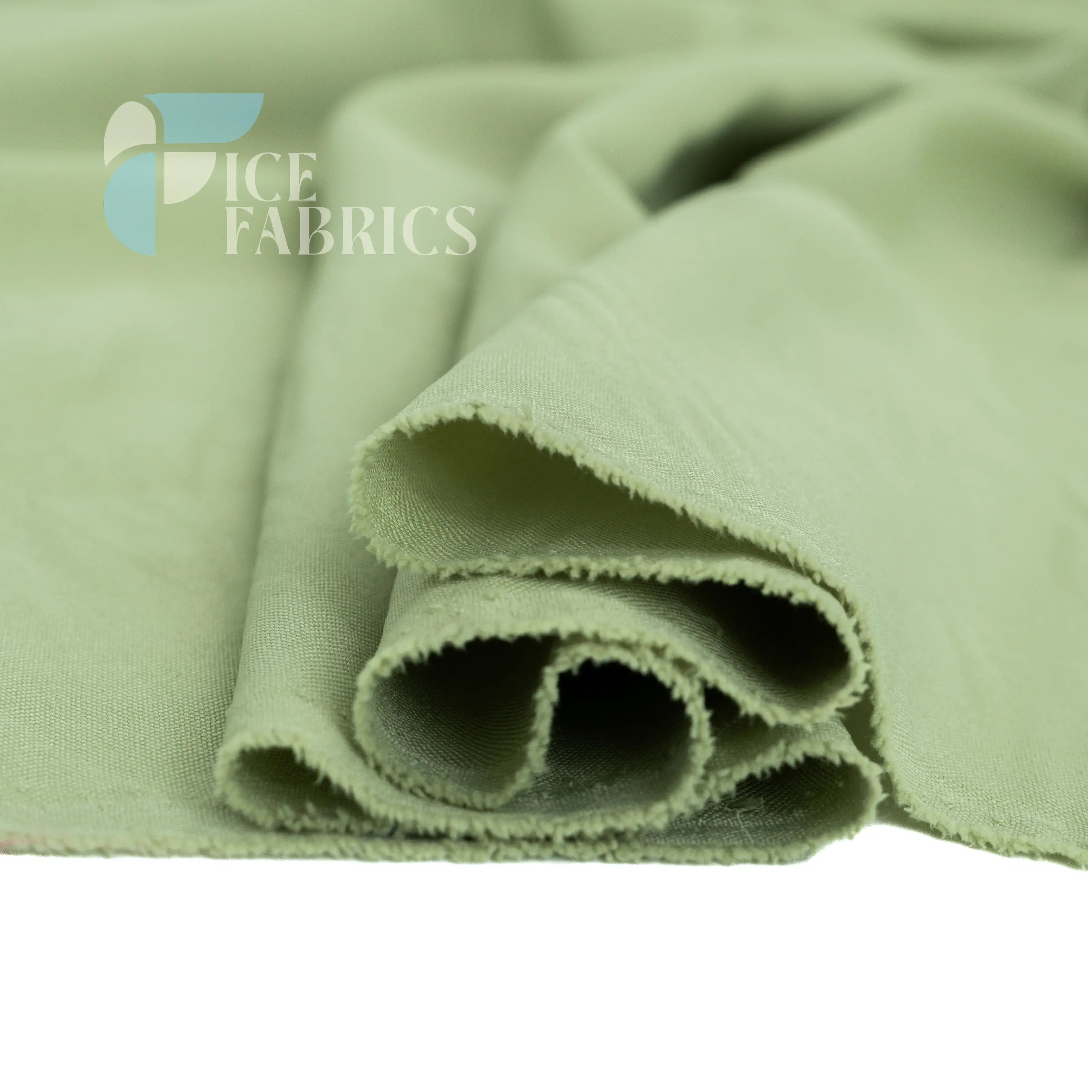 Sage Solid Poly Poplin Fabric By The Yard