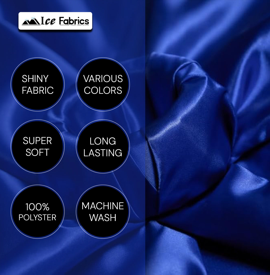 Magenta Shiny Bridal Satin Fabric