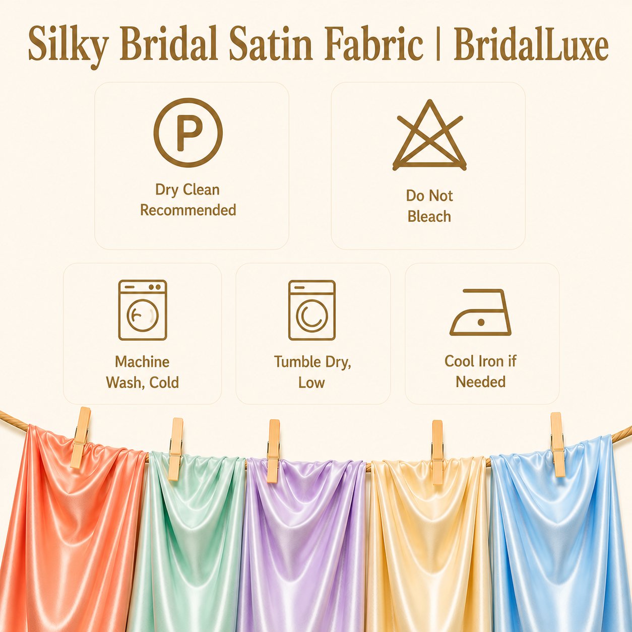 Silky Bridal Satin Fabric | BridalLuxe