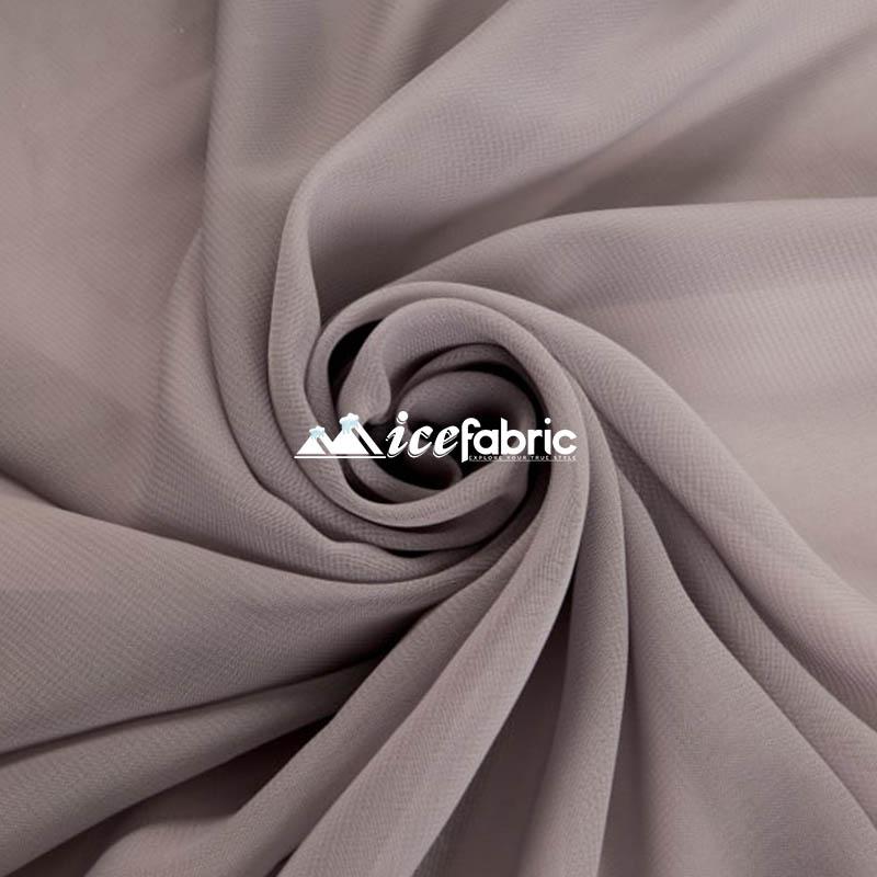 Silver Mia Soft Poly Chiffon Sheer Fabric