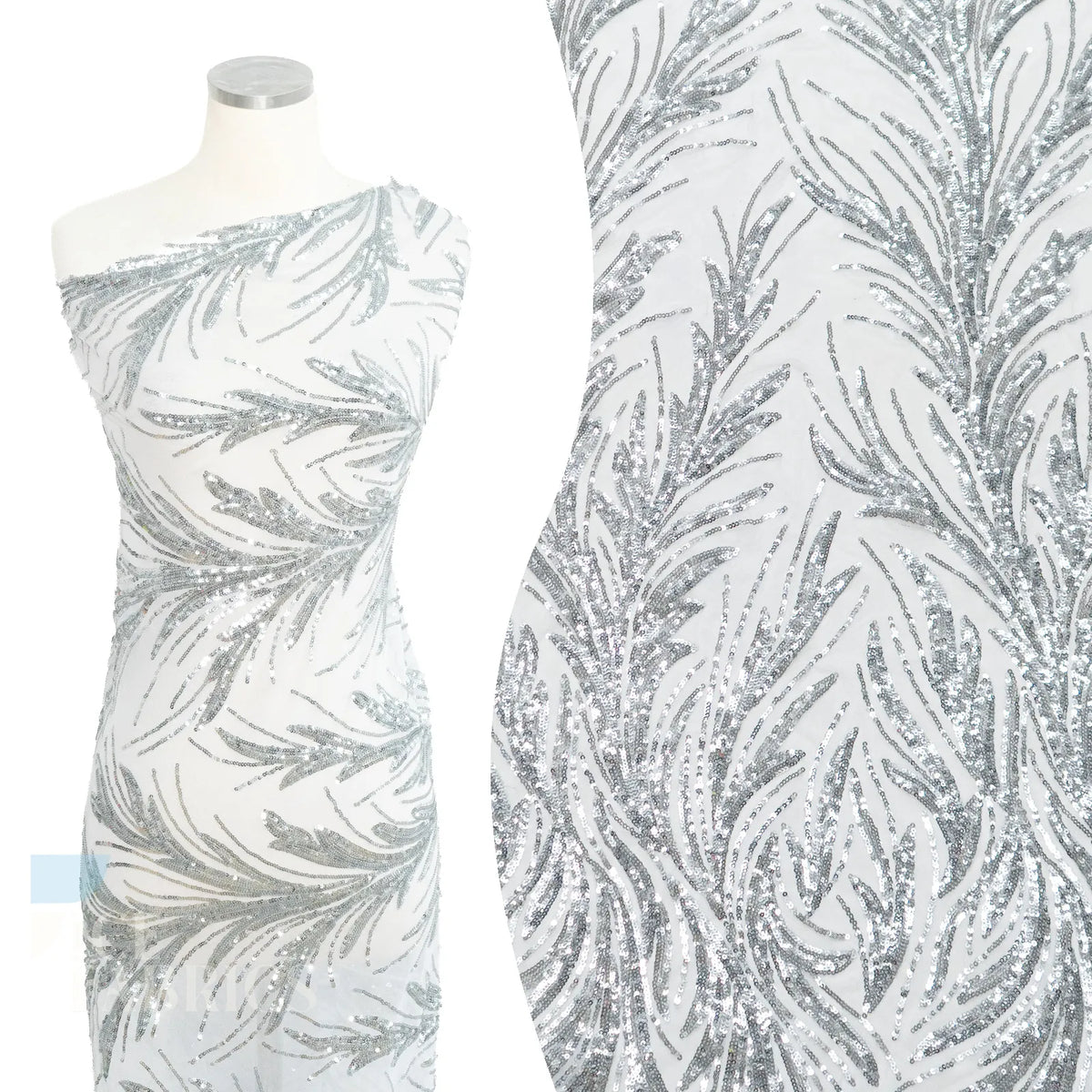 Flame 4 Way Stretch Sequin Spandex Fabric