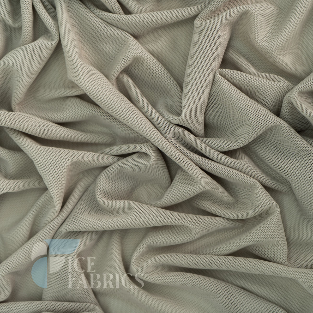 Silver Flex Power Mesh 4 Way Stretch Nylon Fabric