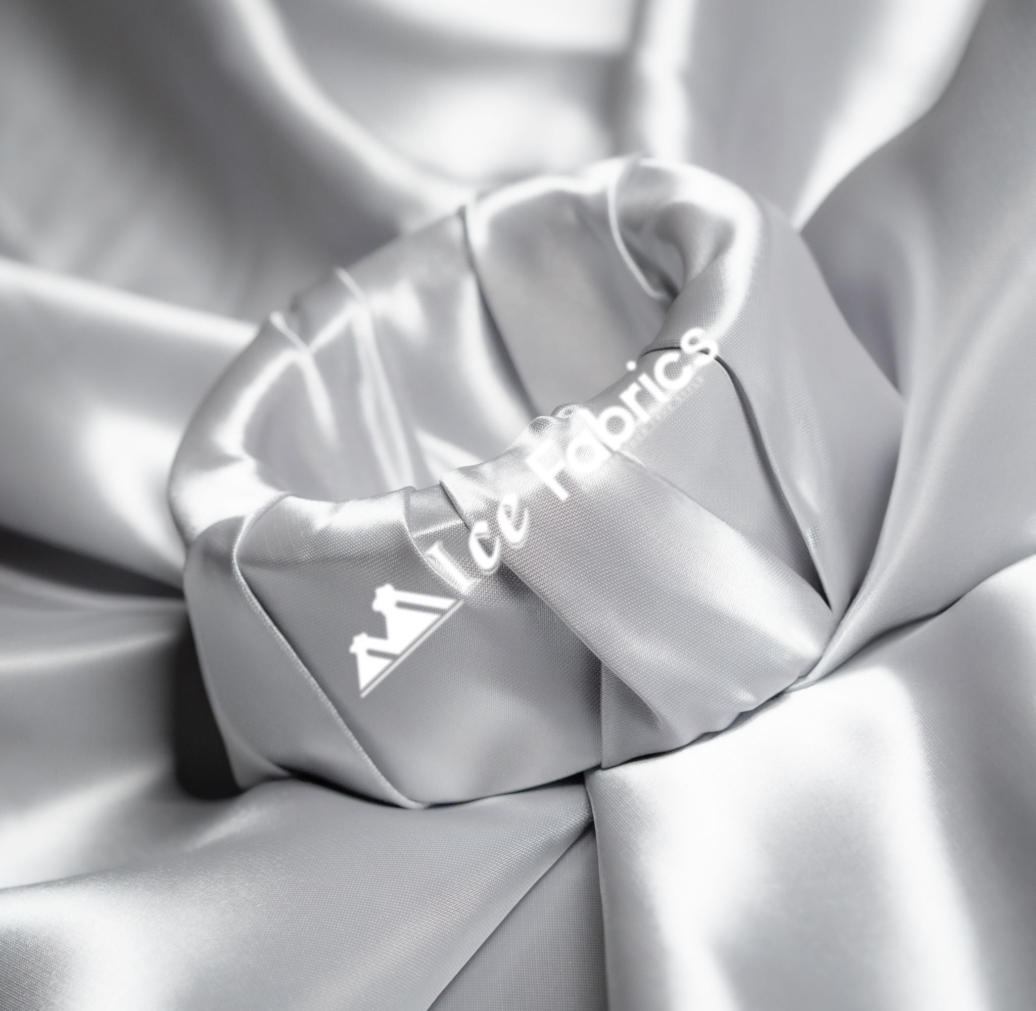 Silver Shiny Bridal Satin Fabric - Ice fabrics