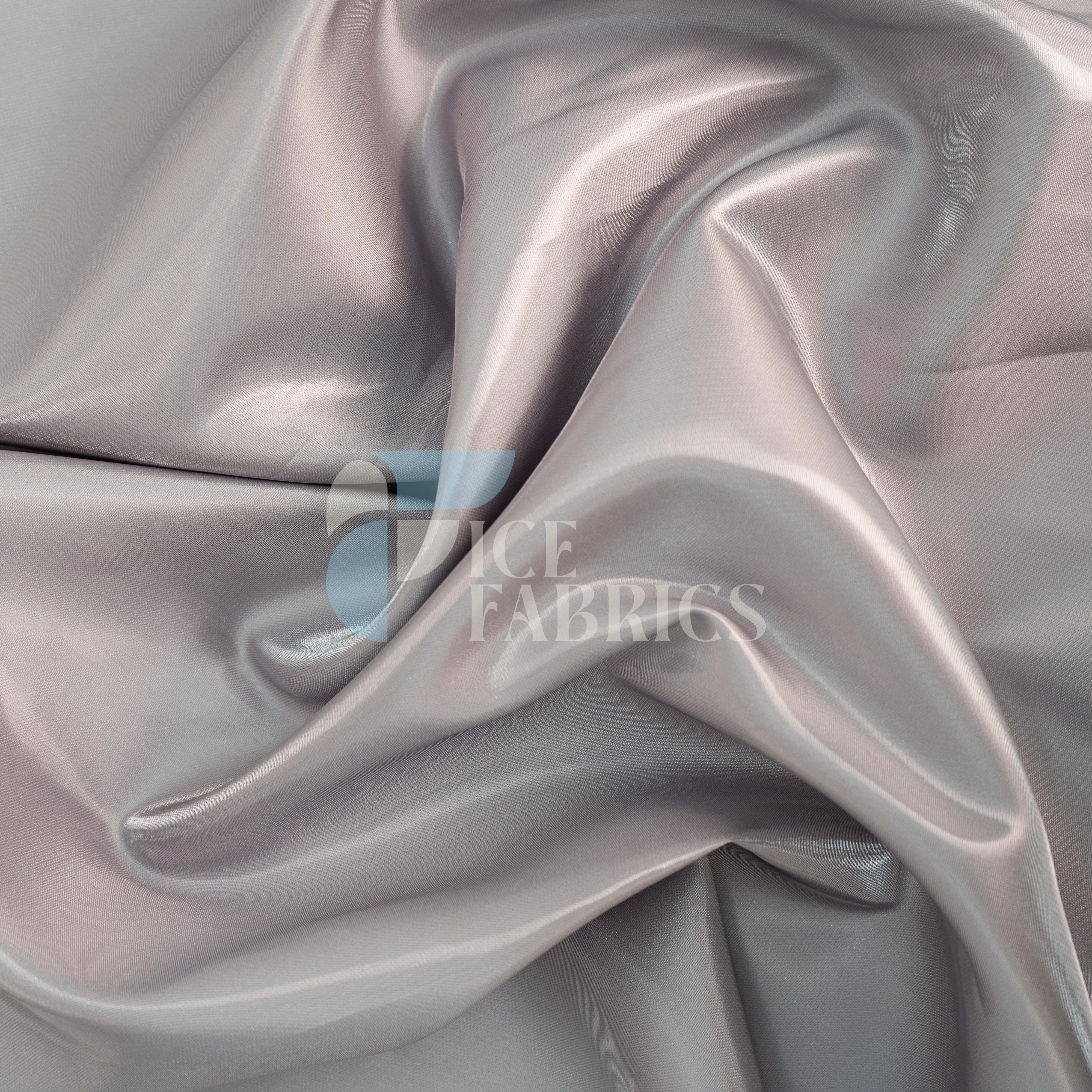 Silver Silky Satin Fabric by the yard