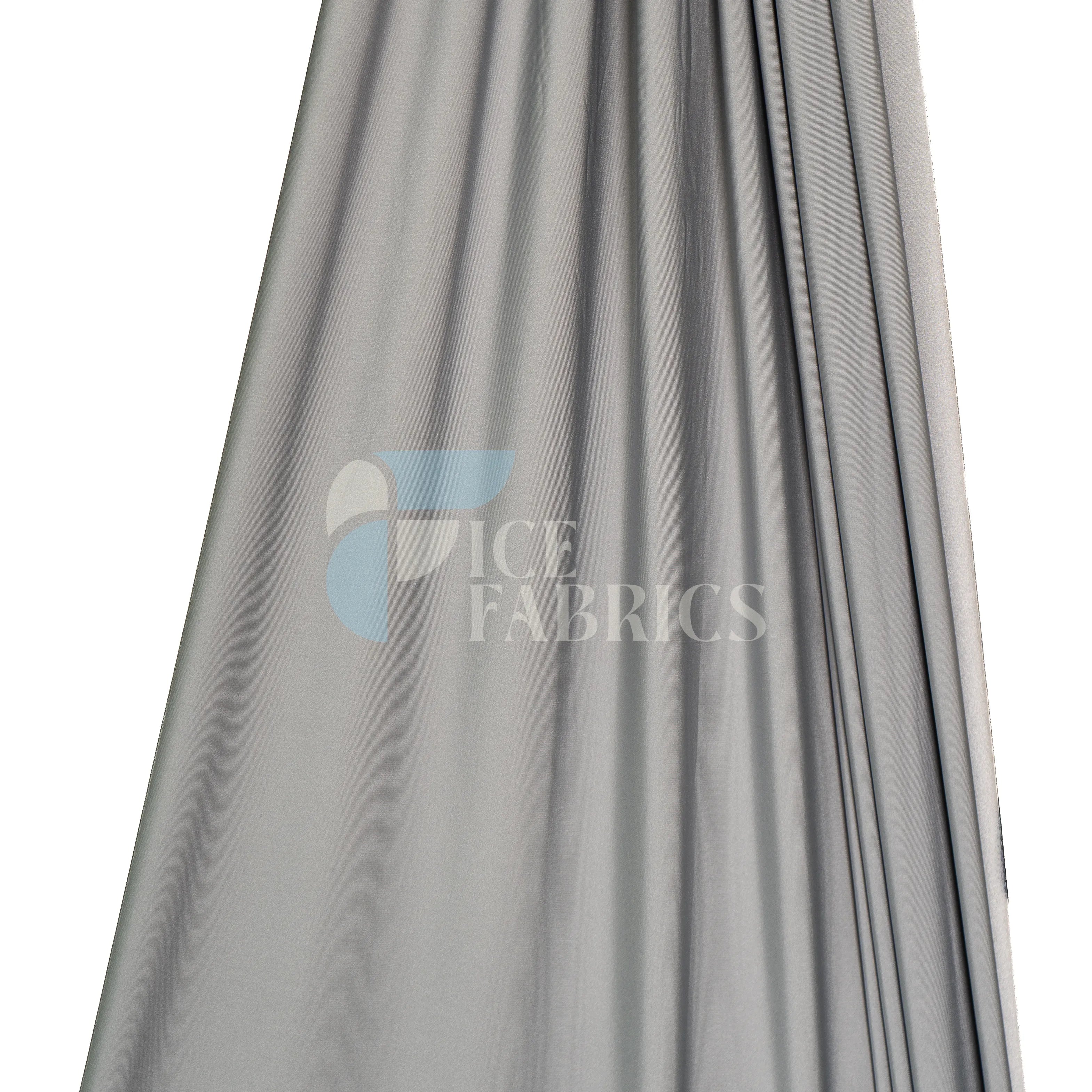 Jordan Silver Shiny Nylon Spandex Fabric / 4 Way stretch