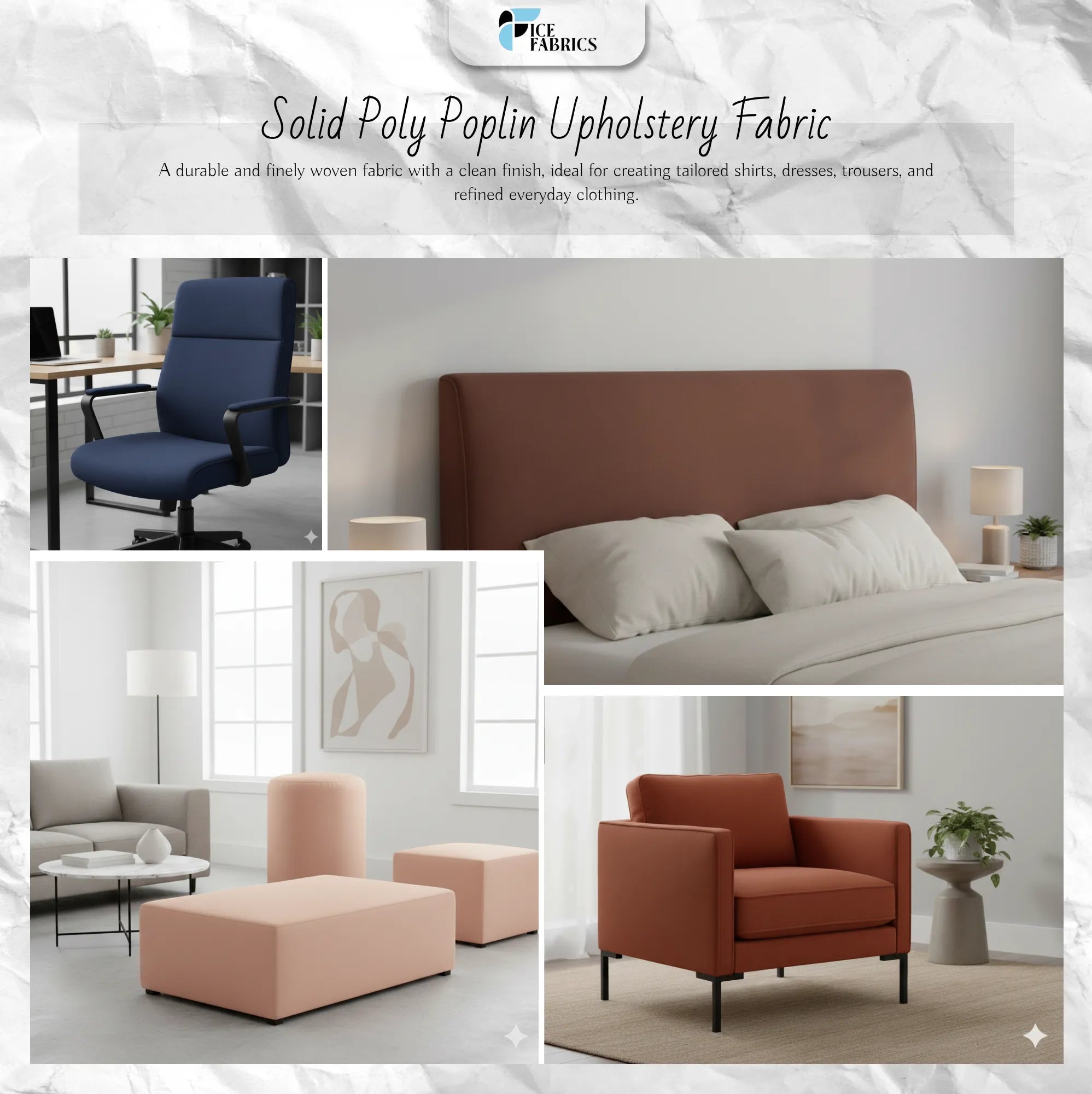 Sage Solid Poly Poplin Upholstery Fabric