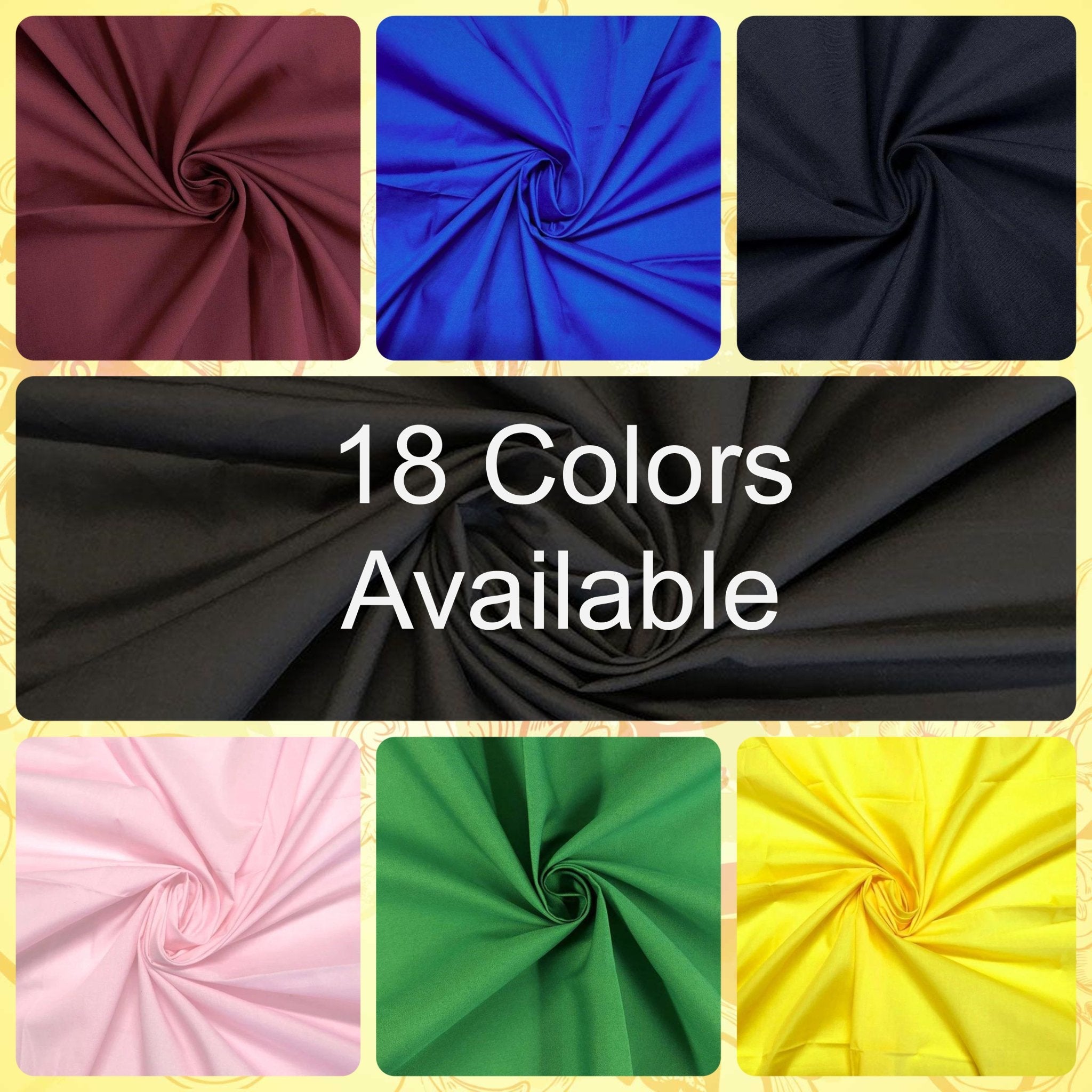 Solid Soft Poly Cotton Fabric By The Yard