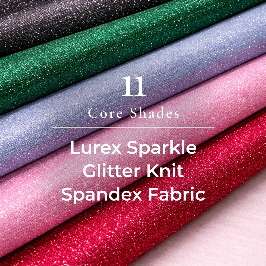 Lurex Sparkle Glitter Knit Spandex Fabric