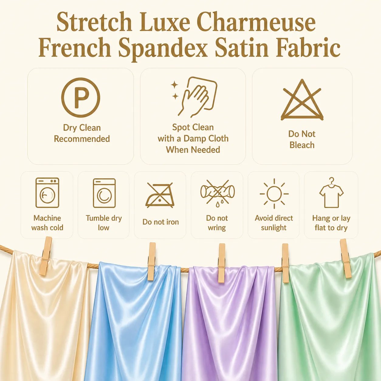 New Shiny Yellow Charmeuse Stretch Satin FabricICE FABRICSICE FABRICSBy The Yard (60" Wide)New Shiny Yellow Charmeuse Stretch Satin Fabric