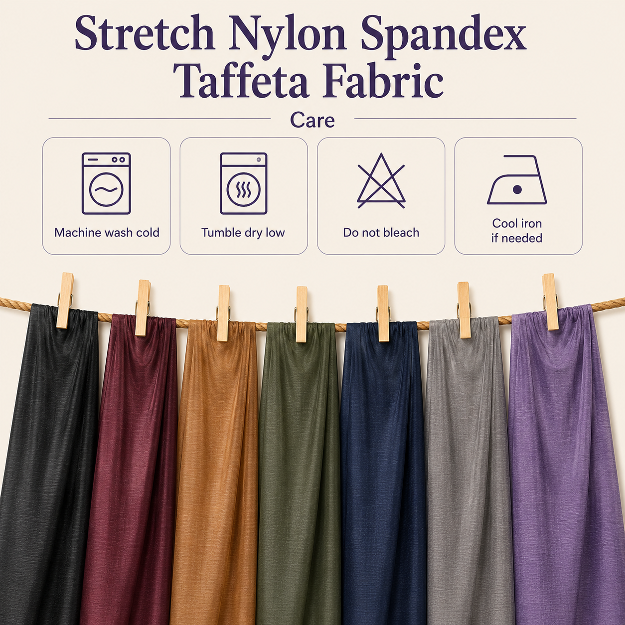 Stretch Nylon Spandex Taffeta Fabric