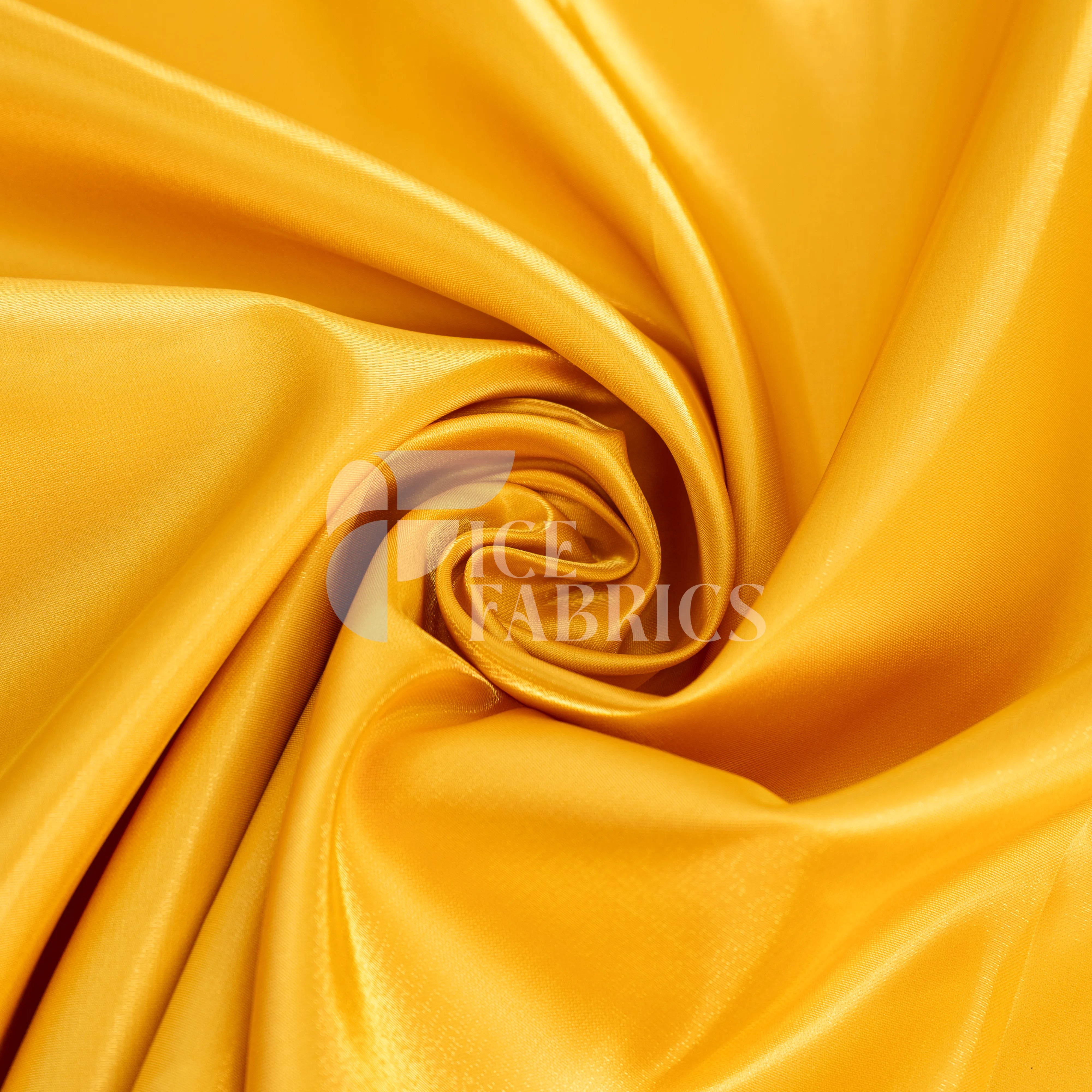 Sun Gold Reflective Liquid Crystal Silky Satin Fabric