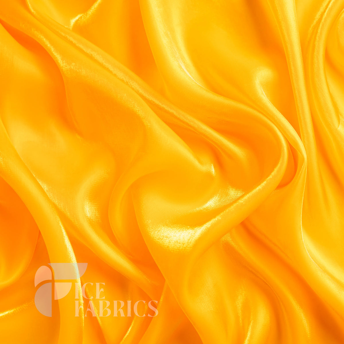 Sunflower Gold Crystal Reflective Liquid Chiffon Fabric