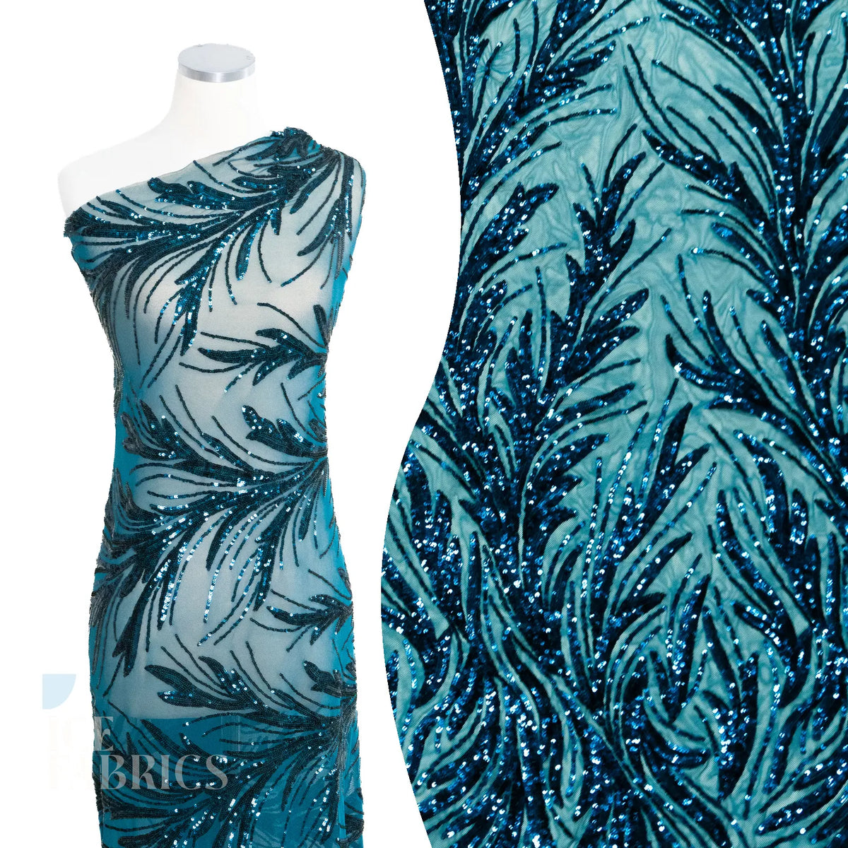 Flame 4 Way Stretch Sequin Spandex Fabric