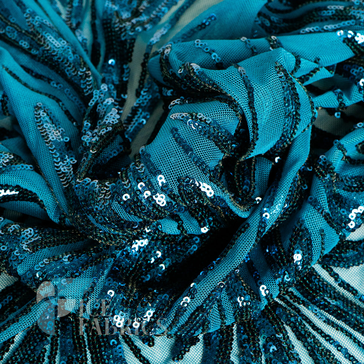 Flame 4 Way Stretch Sequin Spandex Fabric